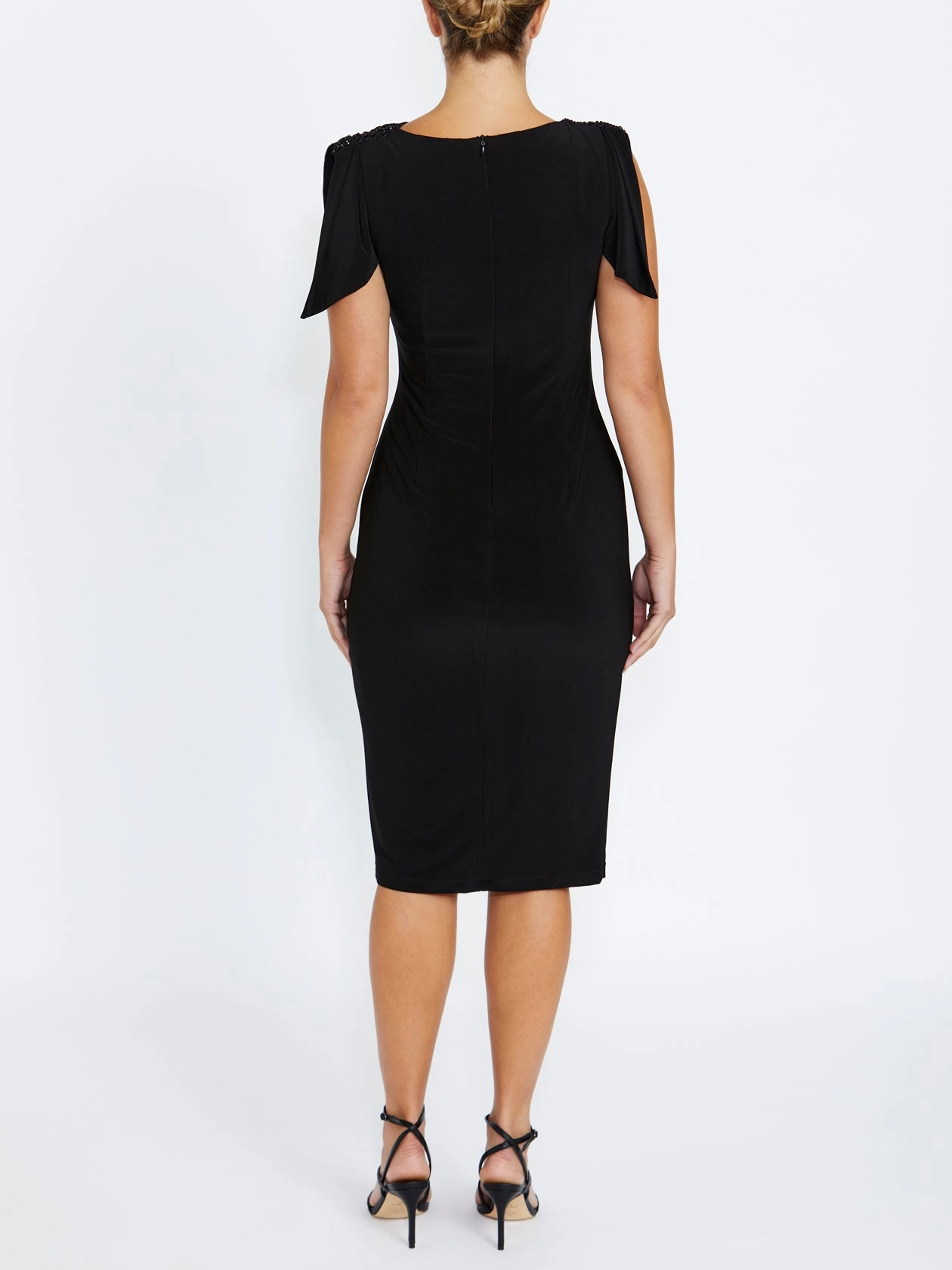 Hebe Black Jersey Dress Everyday Essential