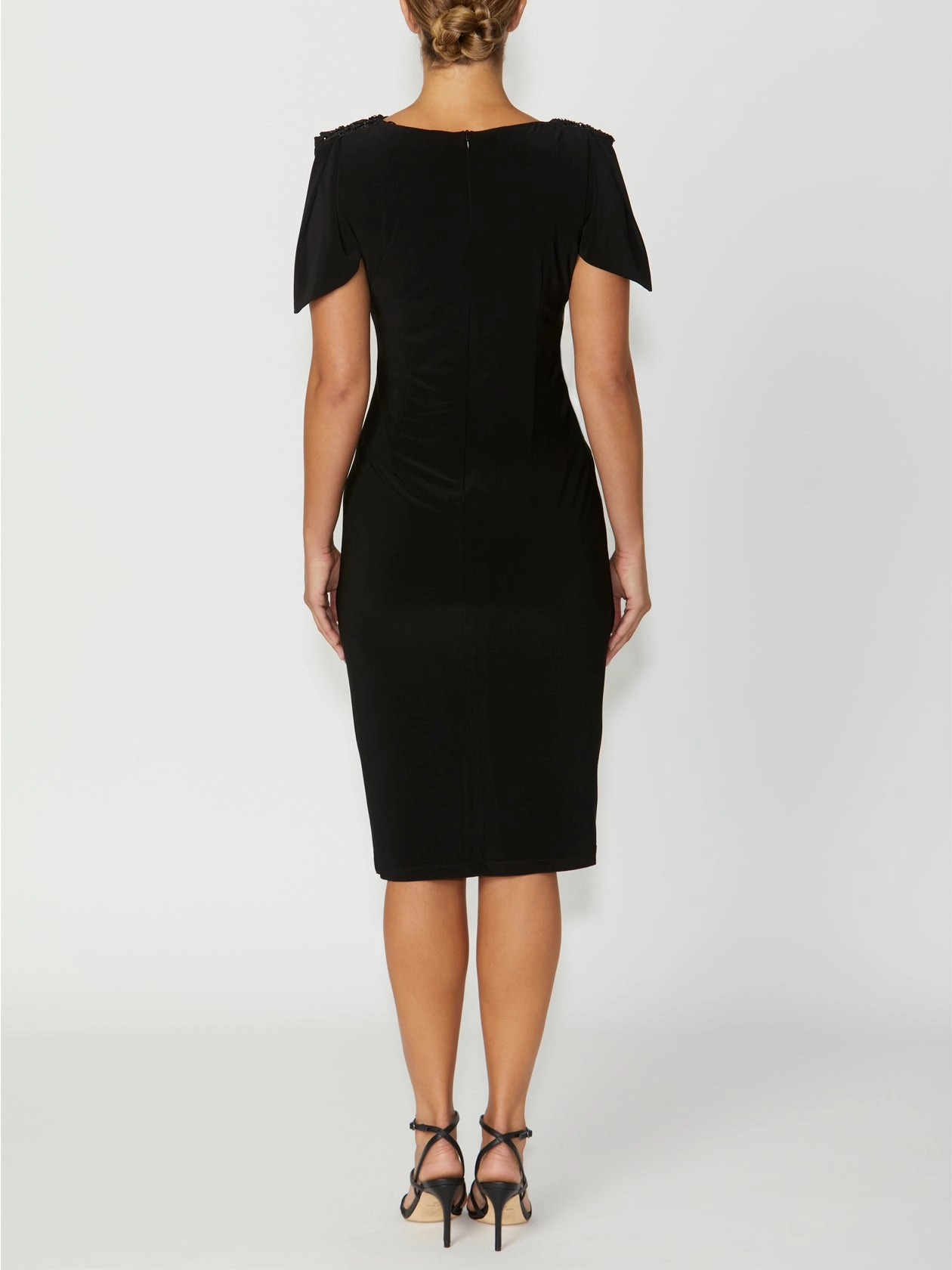 Hebe Black Jersey Dress Stylish Covering