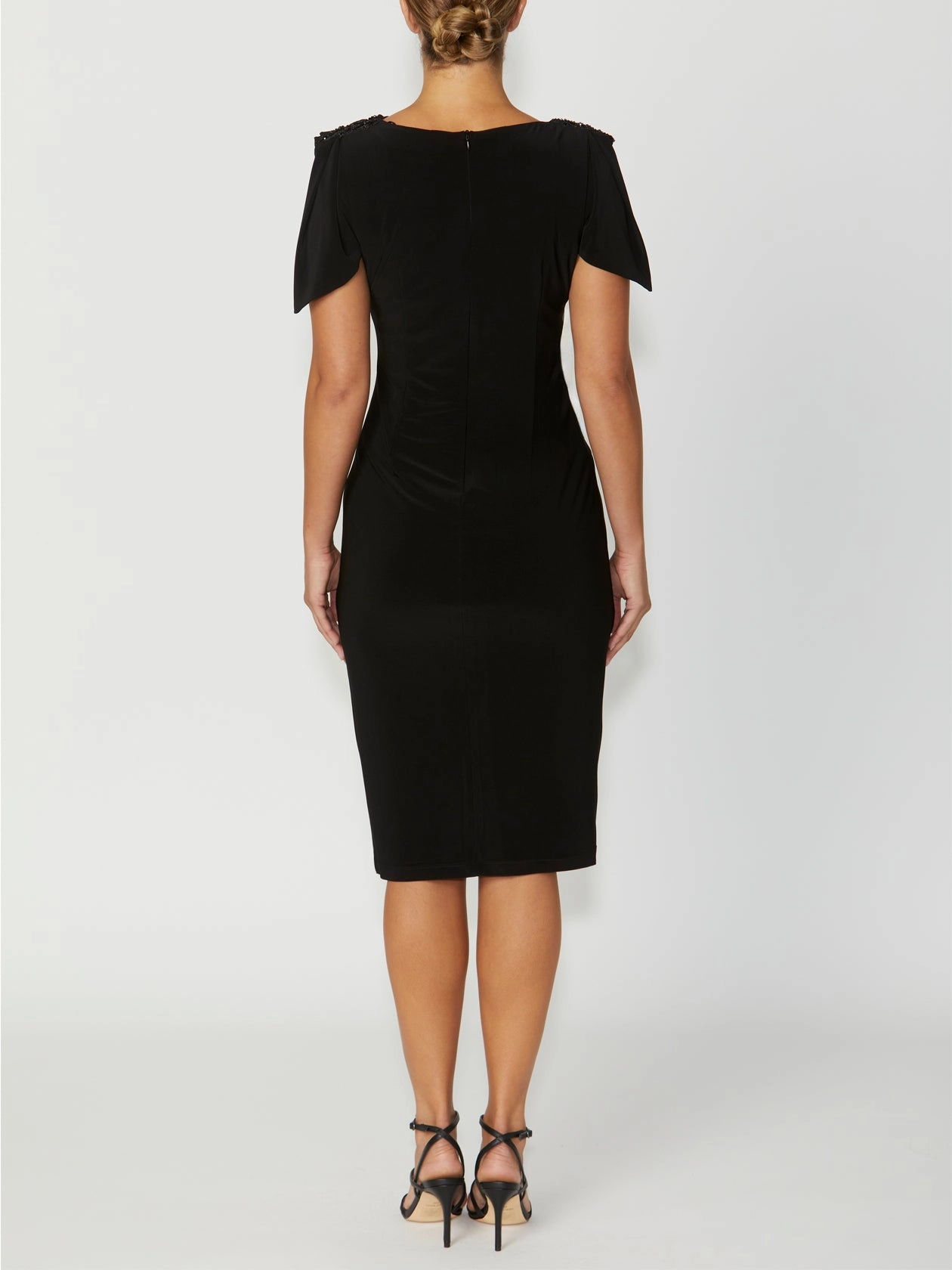 Hebe Black Jersey Dress Stylish Covering