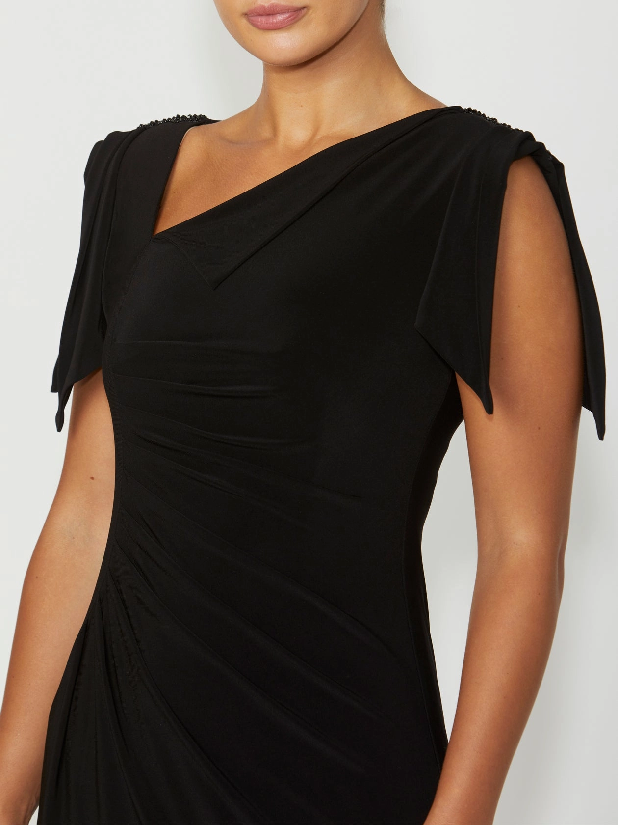 Hebe Black Jersey Dress Stylish Covering
