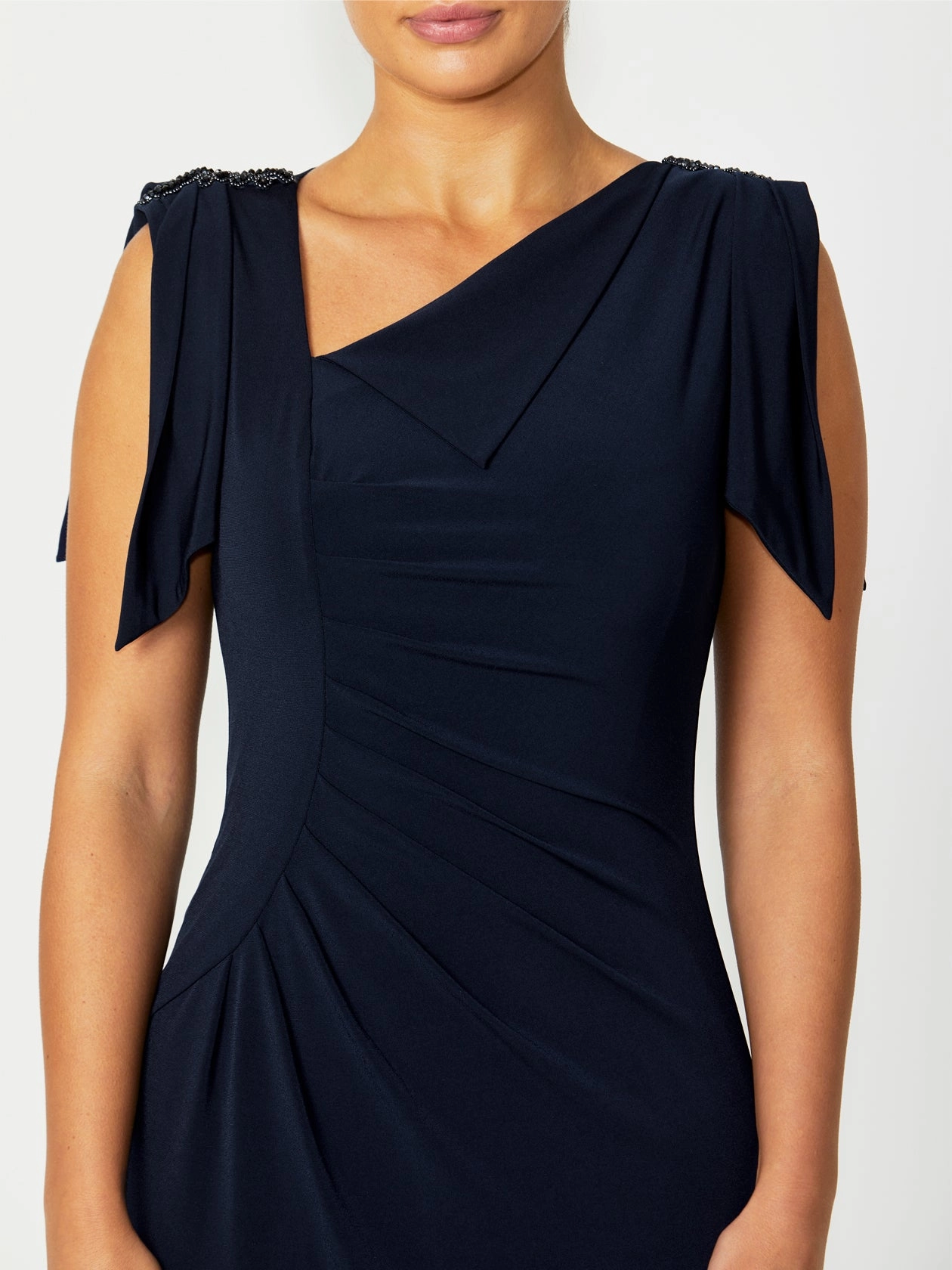 Hebe Navy Jersey Dress Runway Ready