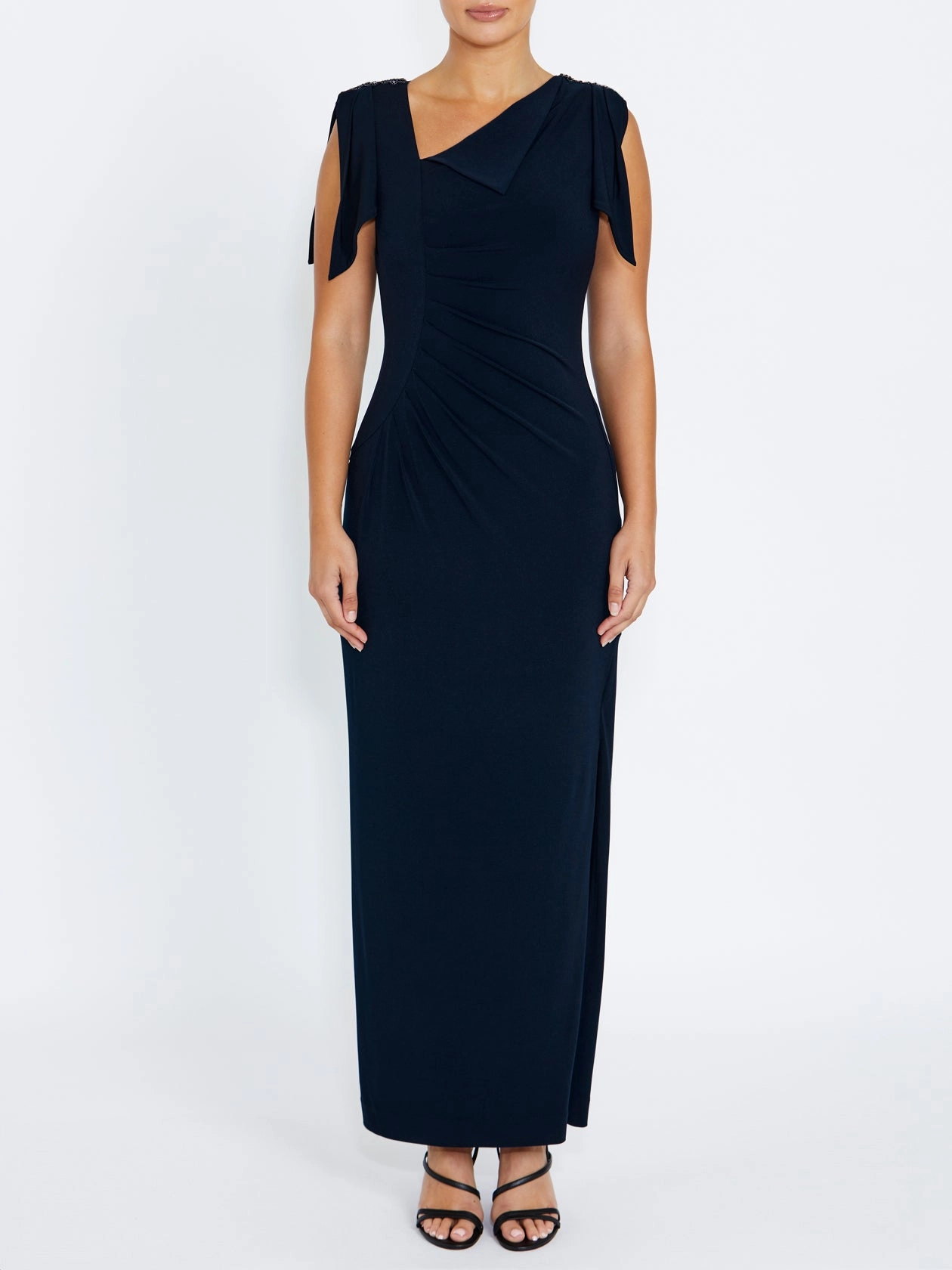 Flattering Style Hebe Navy Jersey Gown