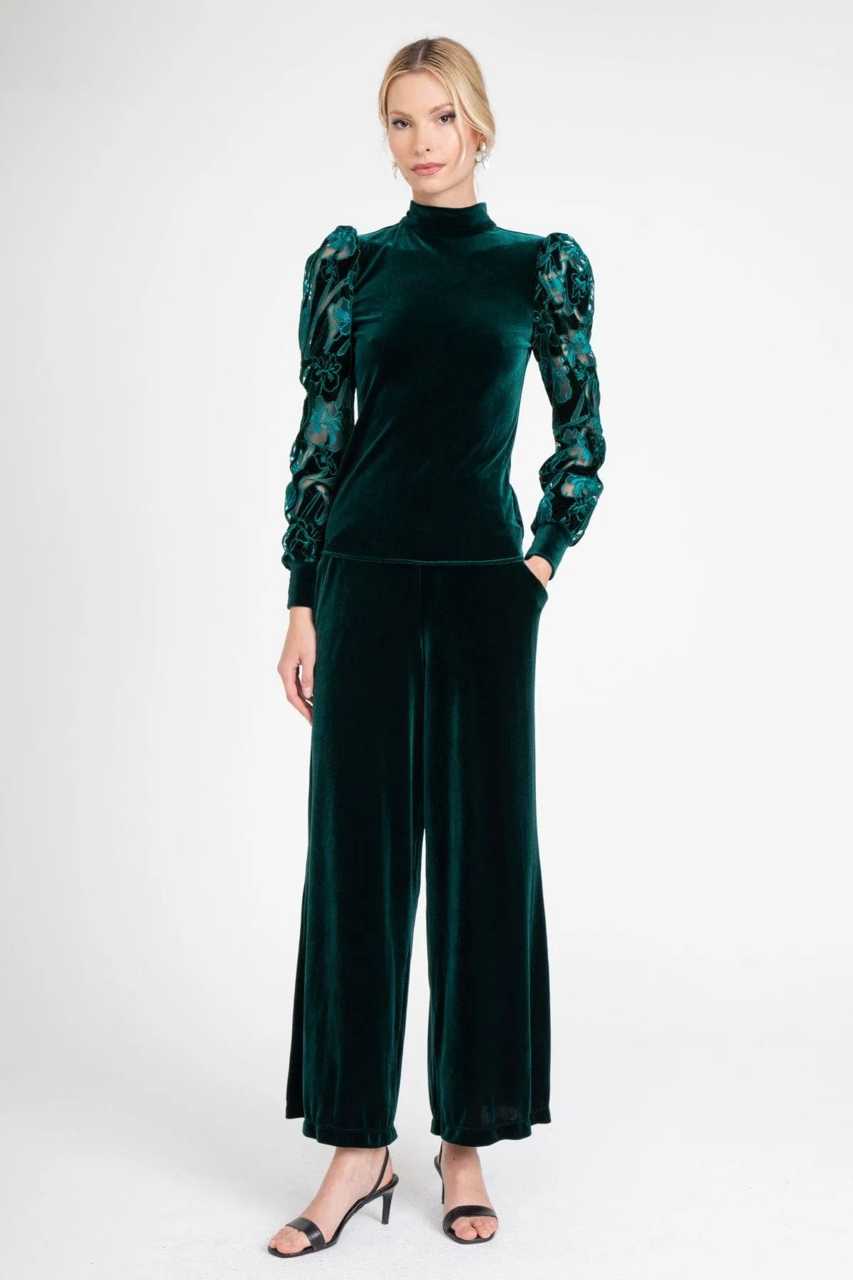 Hepburn Pant  Teal Velvet All-Day Wear
