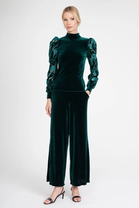 Office Ready Classic Style Hepburn Pant ?C Teal Velvet