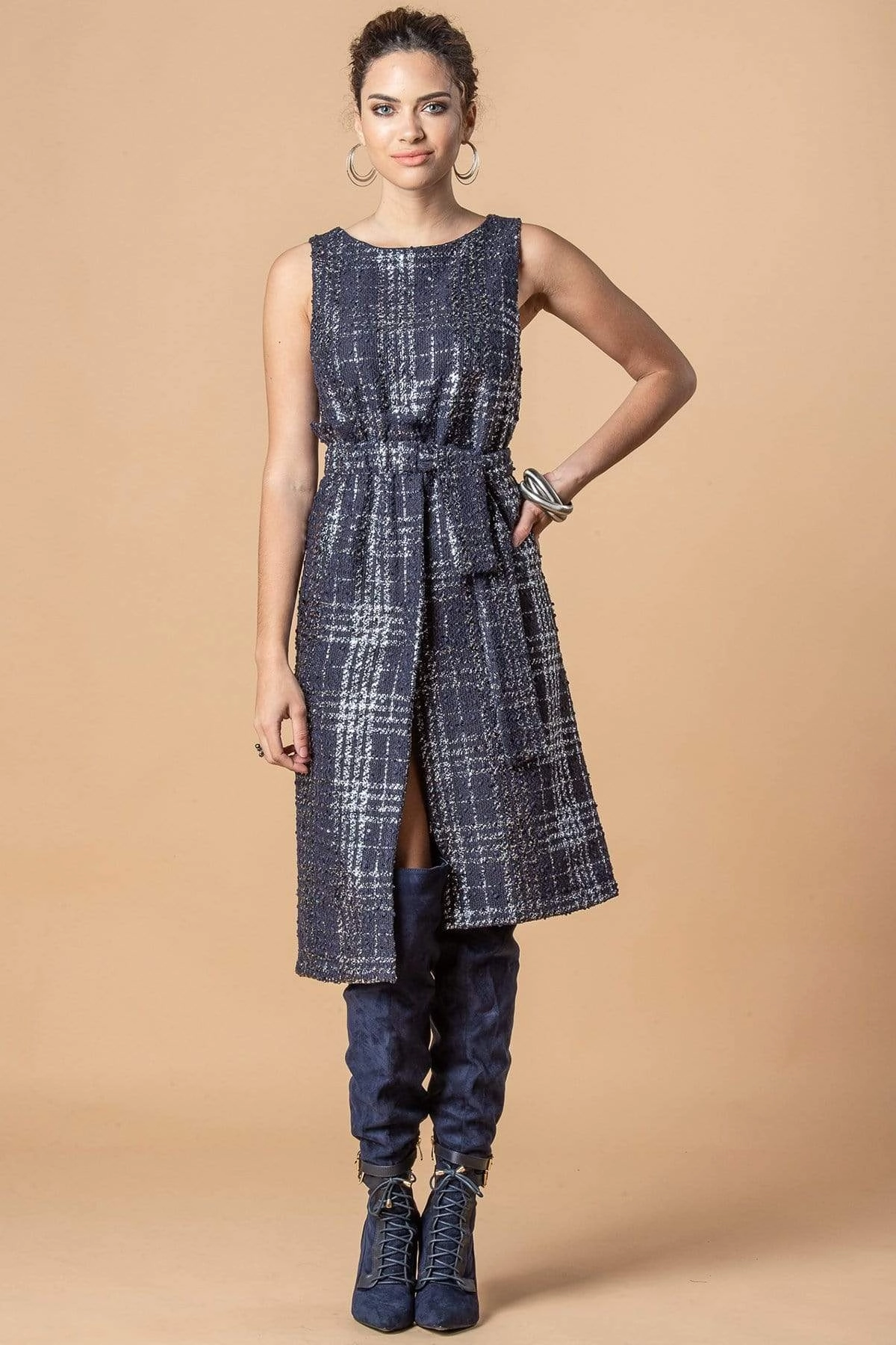 Abigail Dress - Midnight Paris Winter Snow