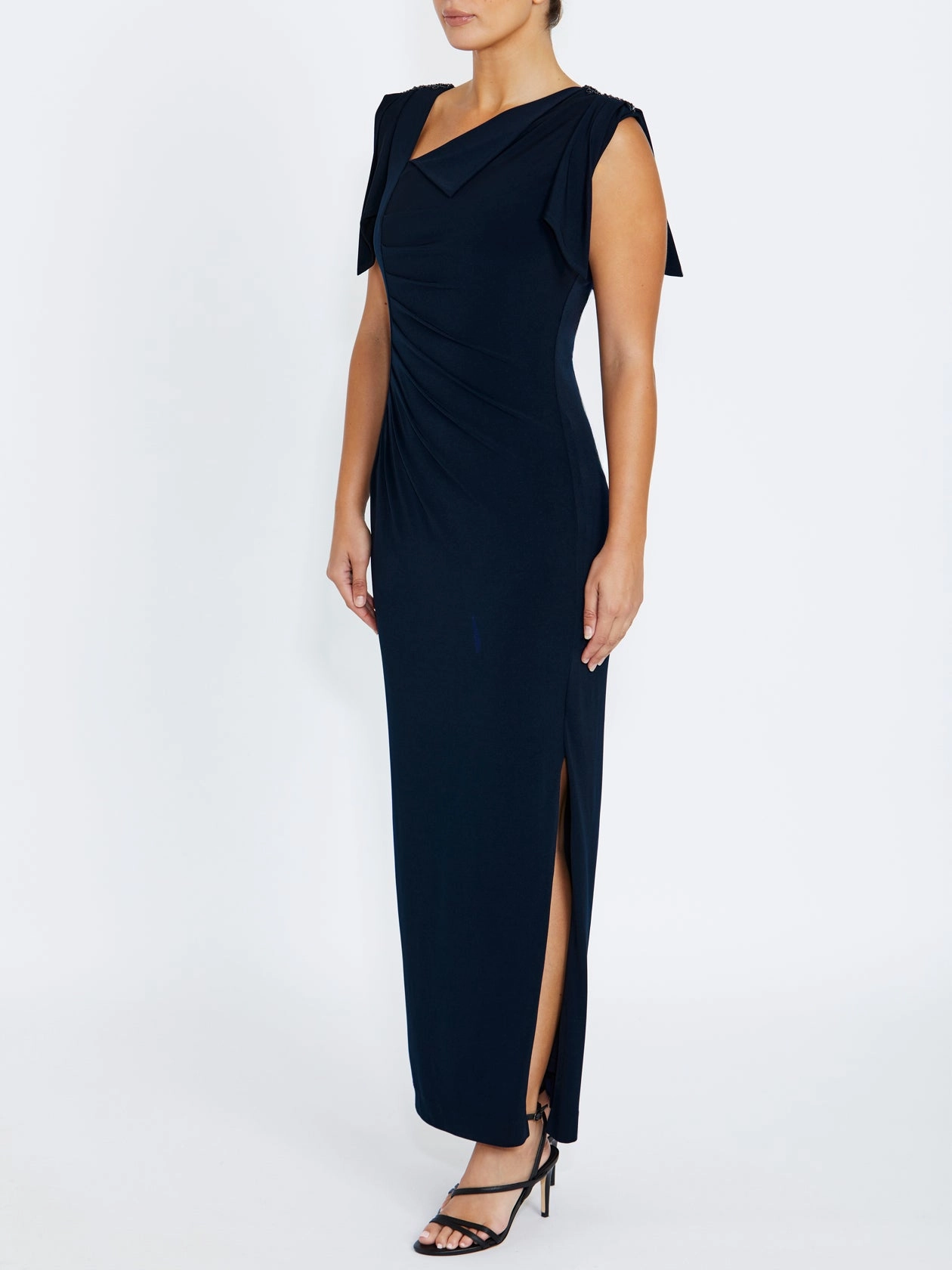High fashion pieces Hebe Navy Jersey Gown
