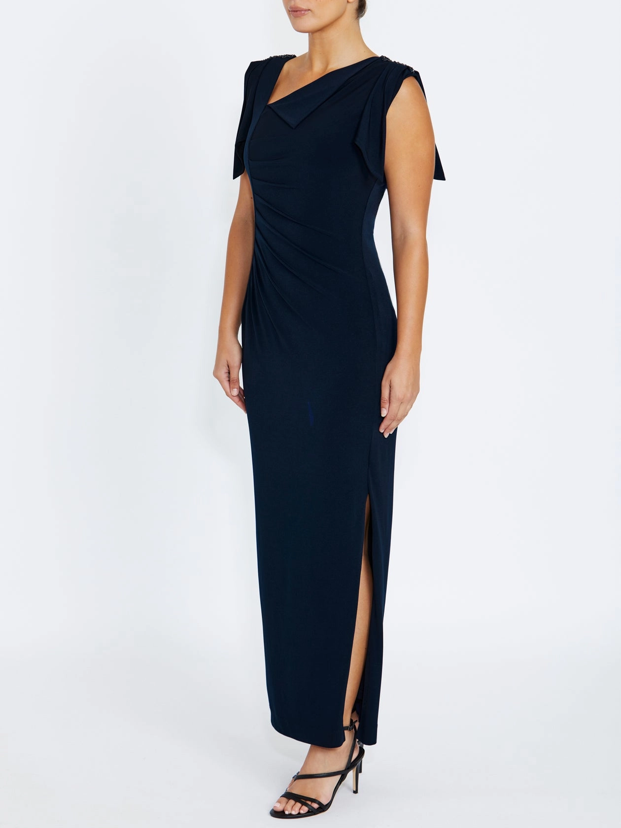High fashion pieces Hebe Navy Jersey Gown