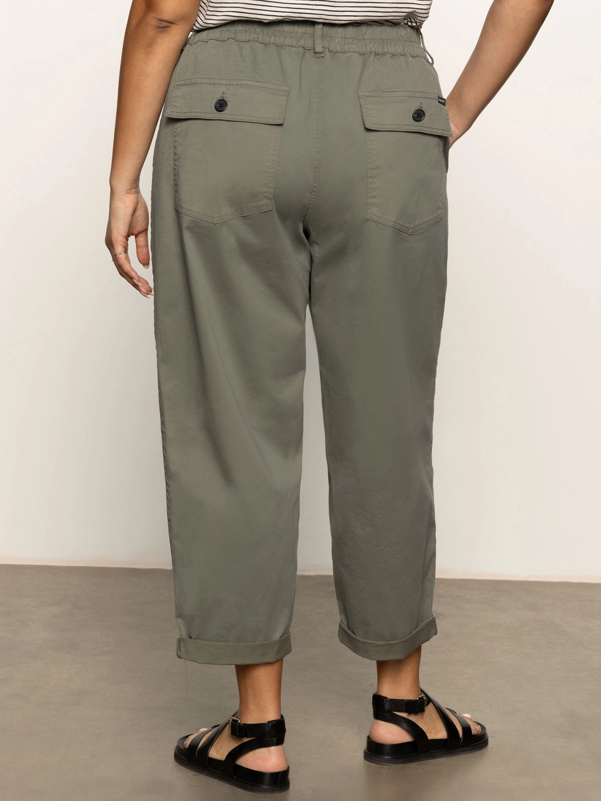 High Waist Cruiser Chino Semi High Rise Pant Dark Spruce Extended Sizing