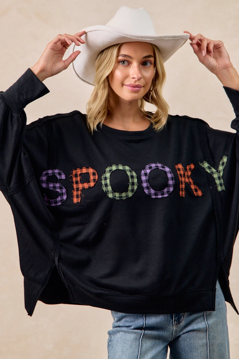 Quick Layer Seasonal Basic IT3426S-24 | HALLOWEEN THEME SPOOKY LETTER TOP