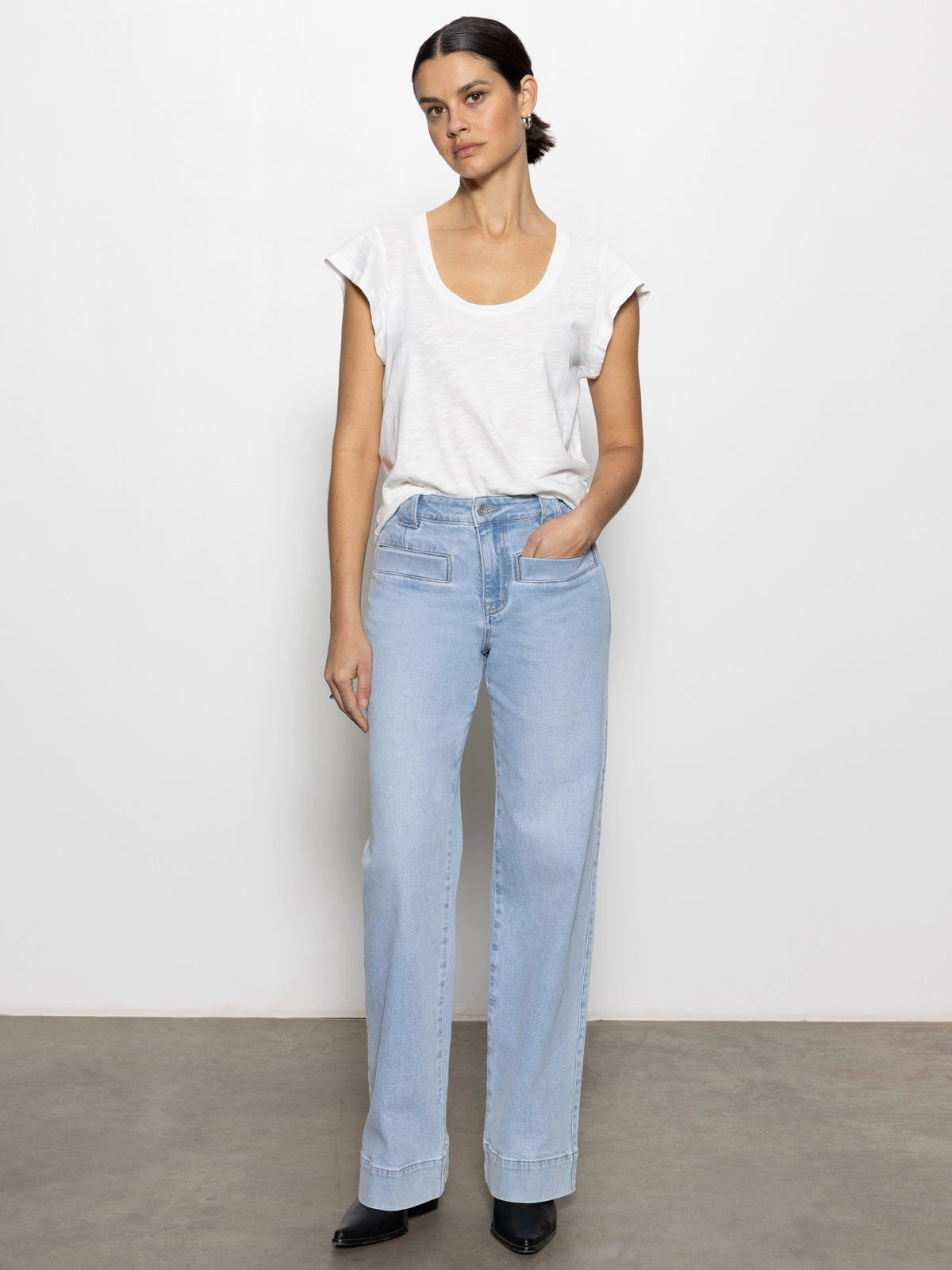 High-waist Voyage Standard Rise Full Length Jeans Wishful Thinking