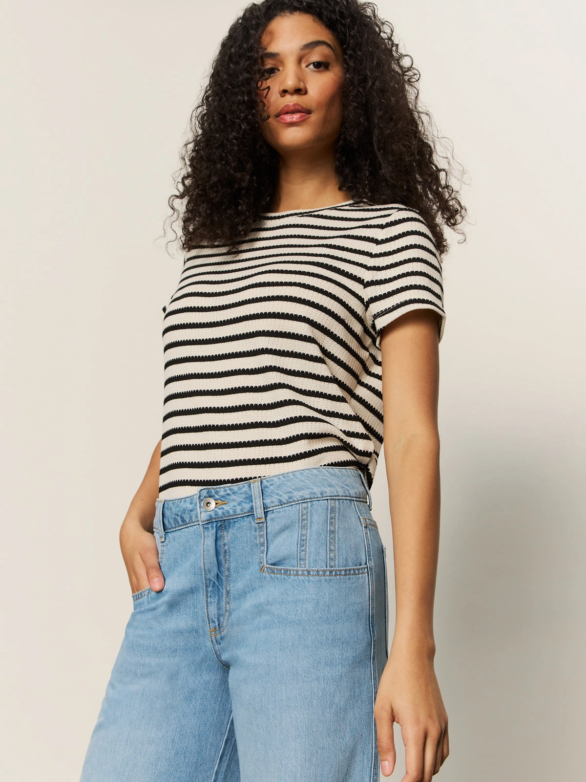 Highland Wide Leg Standard Rise Jeans Sail Away Unique