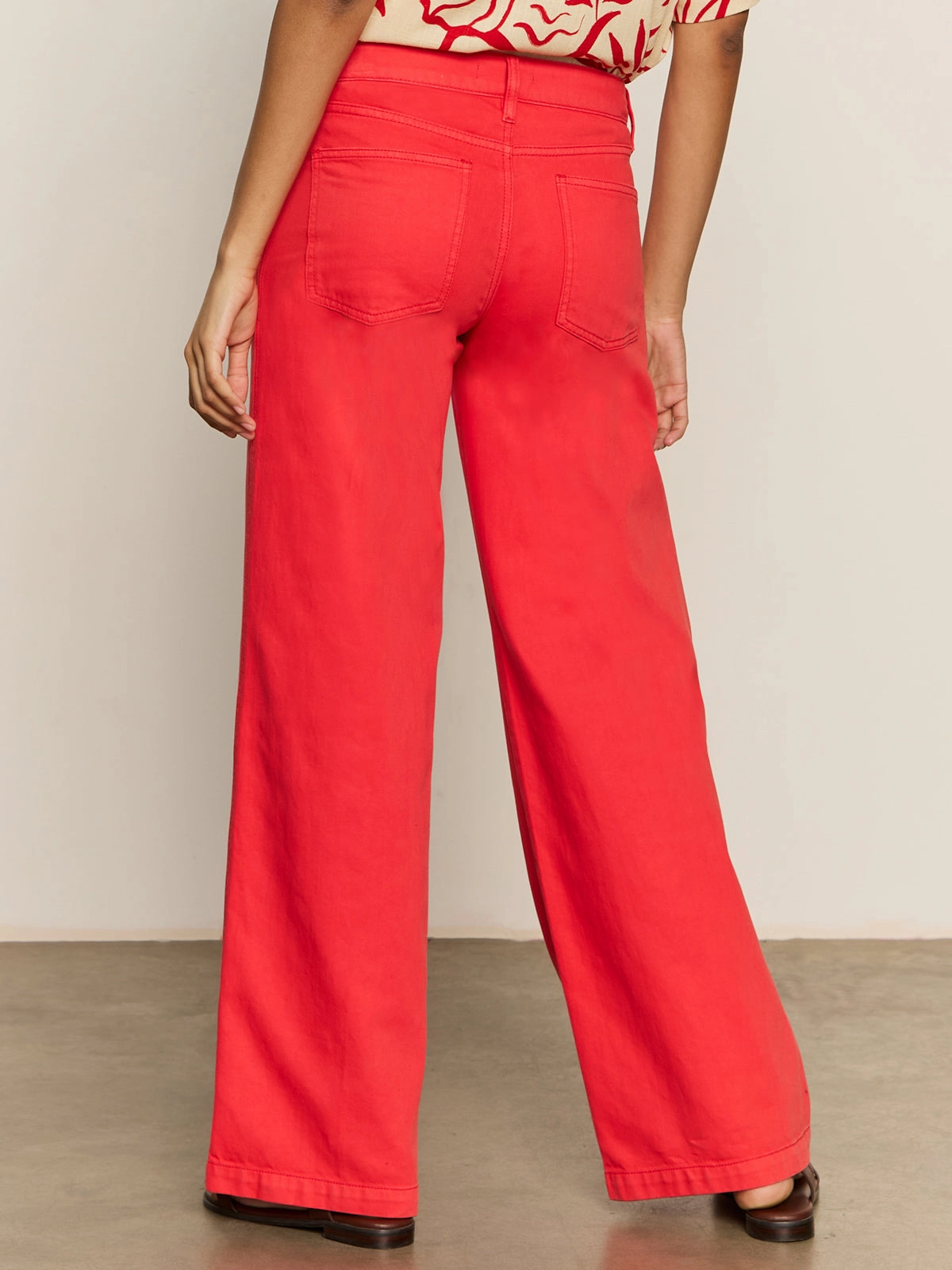 Highland Wide Leg Standard Rise Pant Cayenne Flared