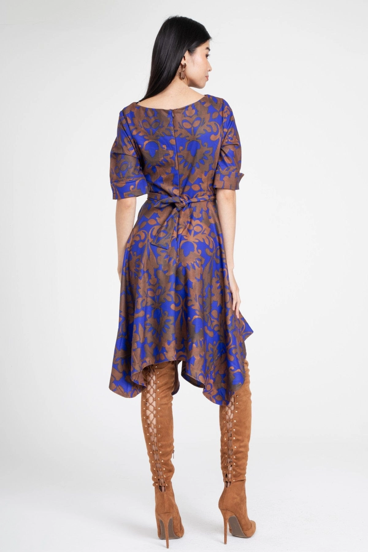 Holiday Style Ezra Dress  Royal Damask