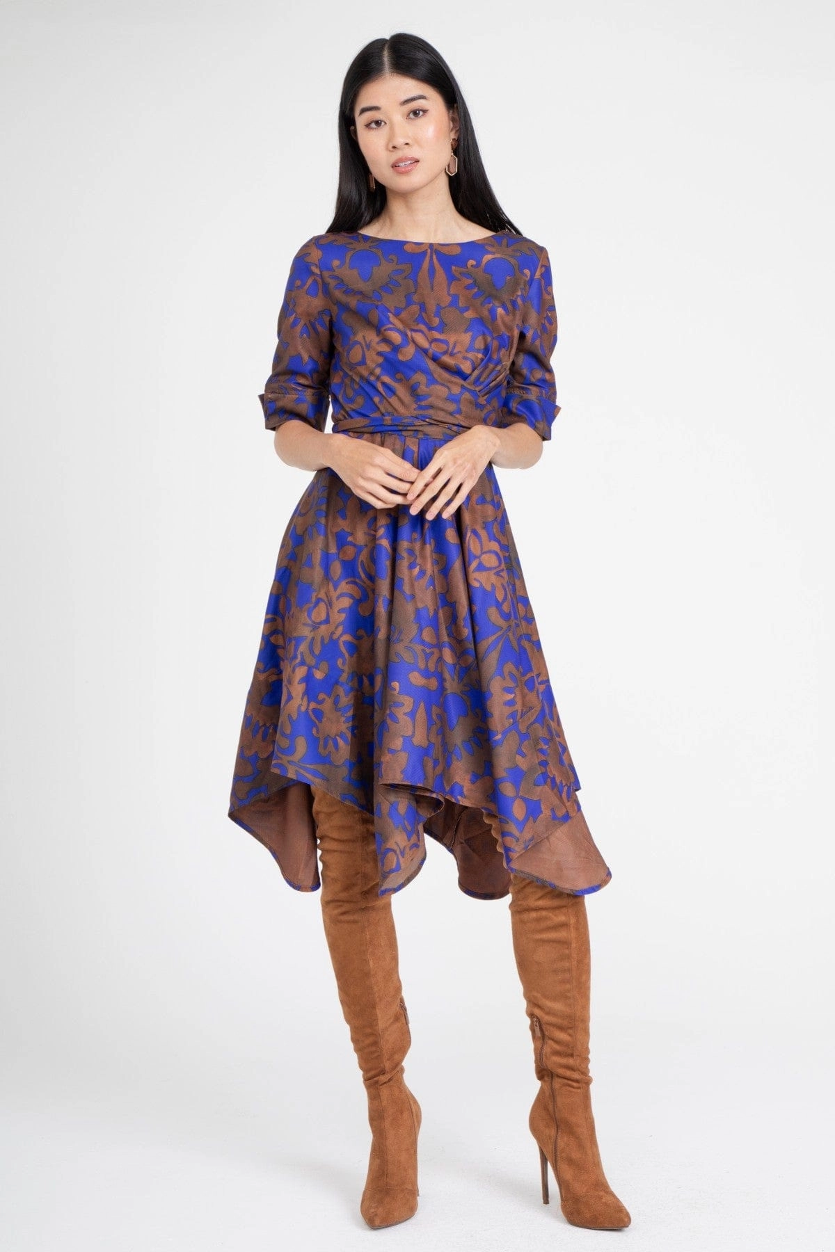 Holiday Style Ezra Dress  Royal Damask