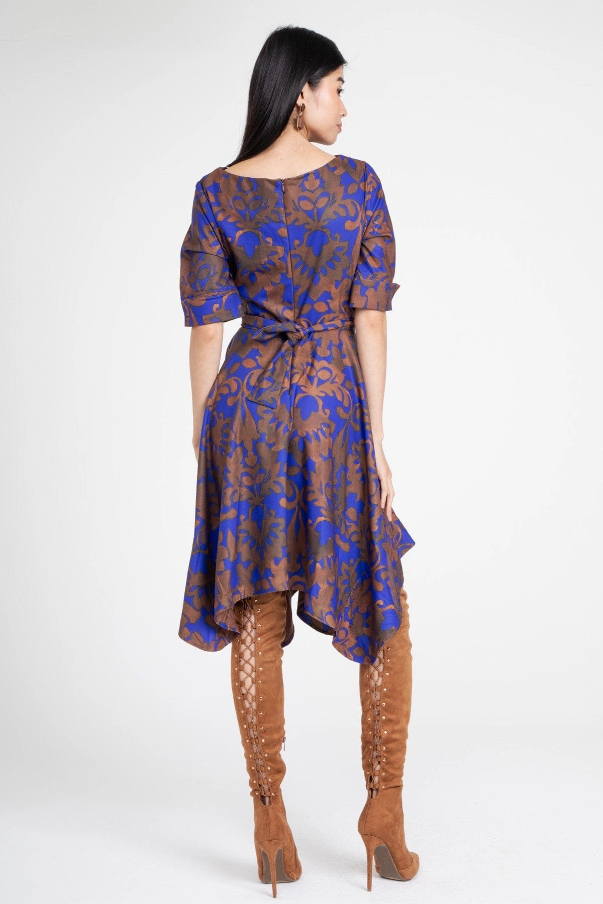 Holiday Style Ezra Dress  Royal Damask