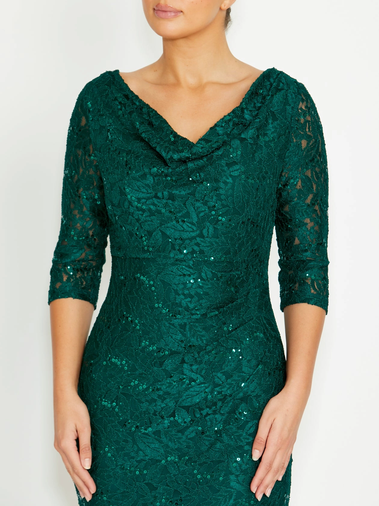 Hot Pick Elisa Evergreen Lace Dress