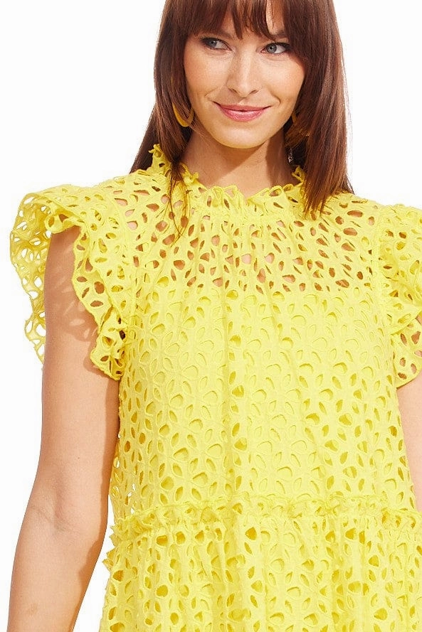 Houndstooth Look Ollie Dress - Buttercup