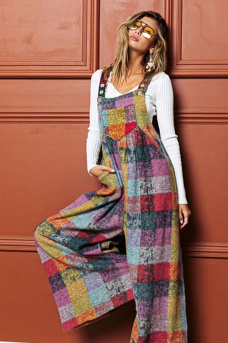 Relaxed Comfort Training Comfort IB1130G-16 | VINTAGE BRUSHED CHECKER OVERALLS