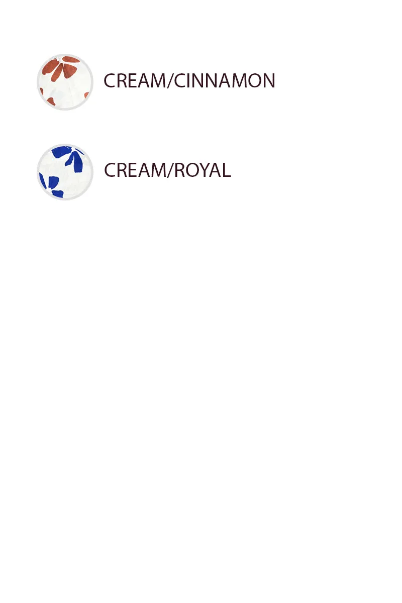 Wool blend IB1654-01 | FLORAL PRINT WOVEN ELASTIC WAIST PANTS WITH SIDE POCKETS