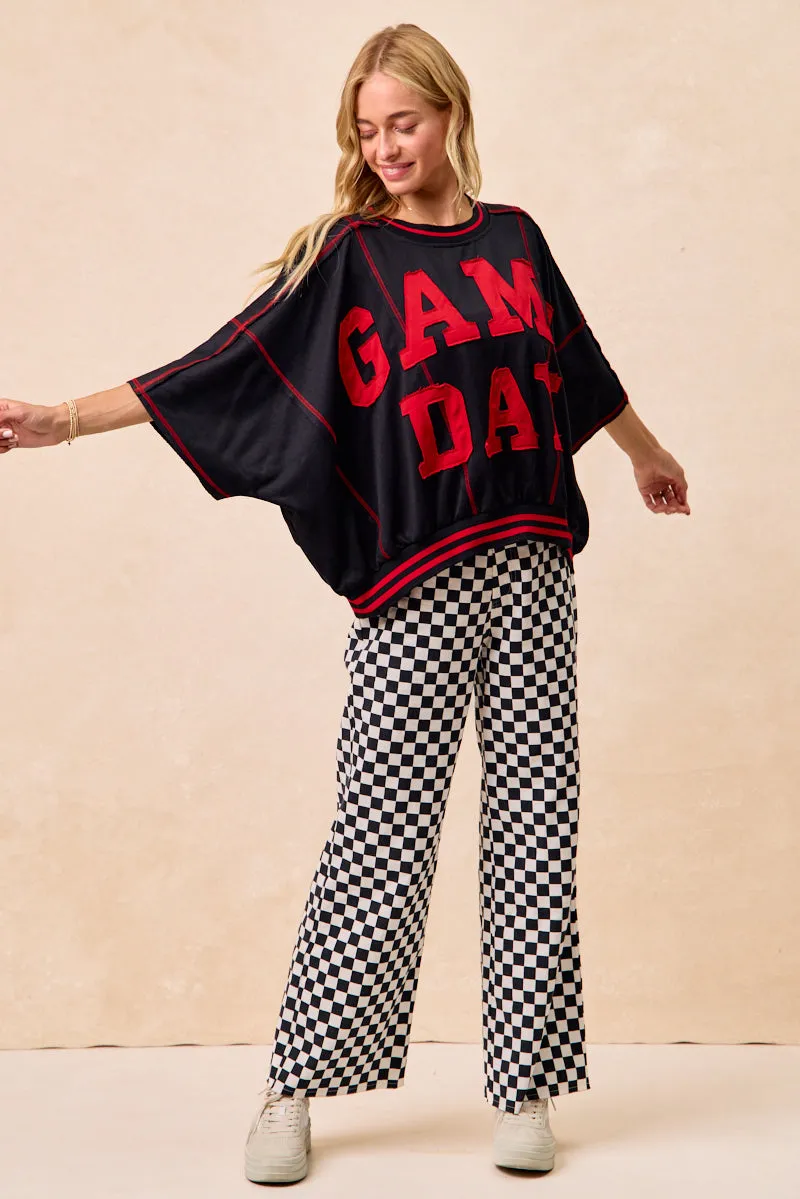Modern Edge IB1708S-05 | GAMEDAY THEME PLAID PRINTED PANTS