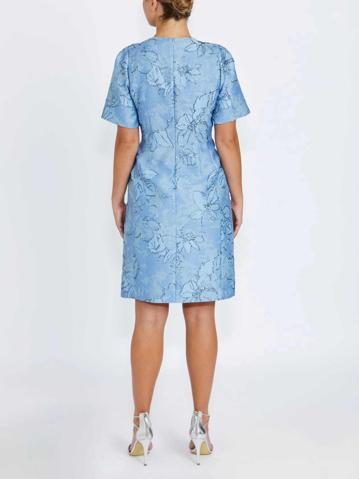 Illustration Print Florita Blue Floral Dress