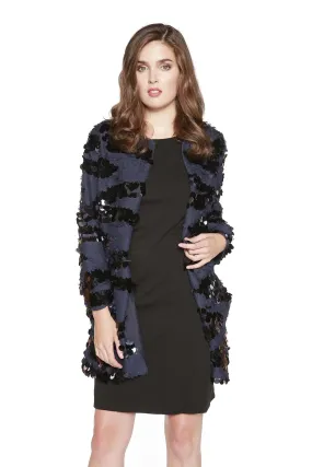 Sleek Outerwear Imogen Coat - Midnight Navy