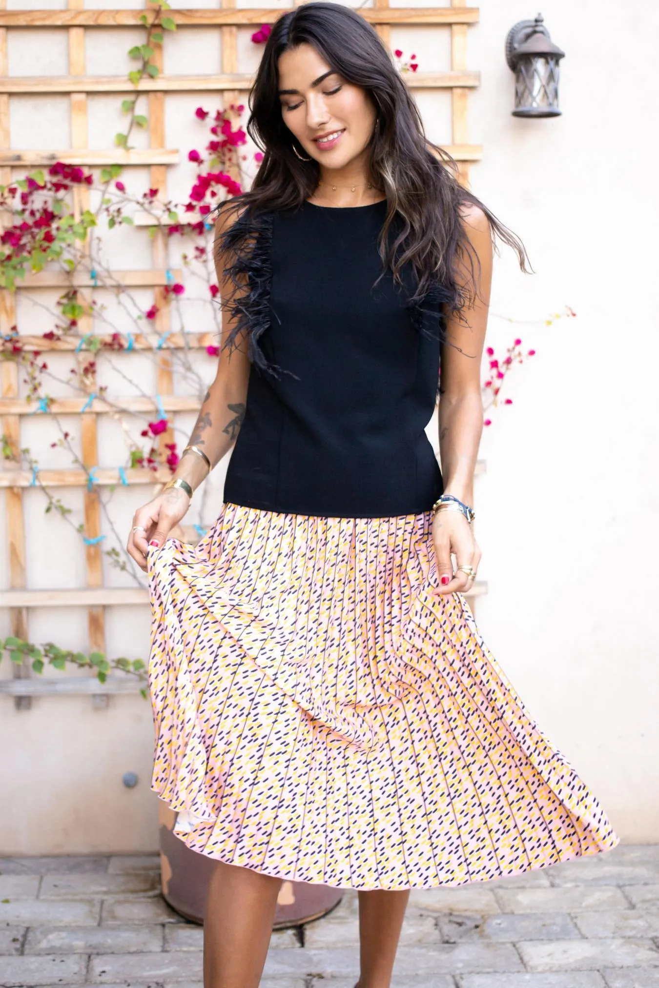 Ingrid Pleated Skirt - Sprinkles Classic Cut