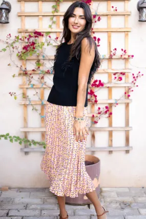 Clean Lines Simple Fit Ingrid Pleated Skirt - Sprinkles