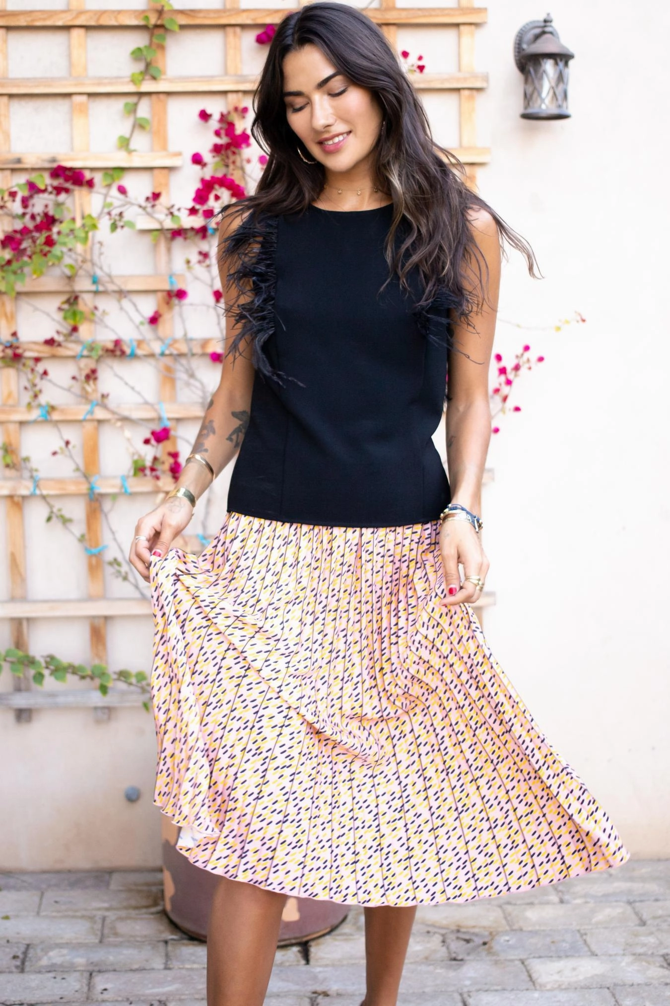 Ingrid Pleated Skirt - Sprinkles Classic Cut