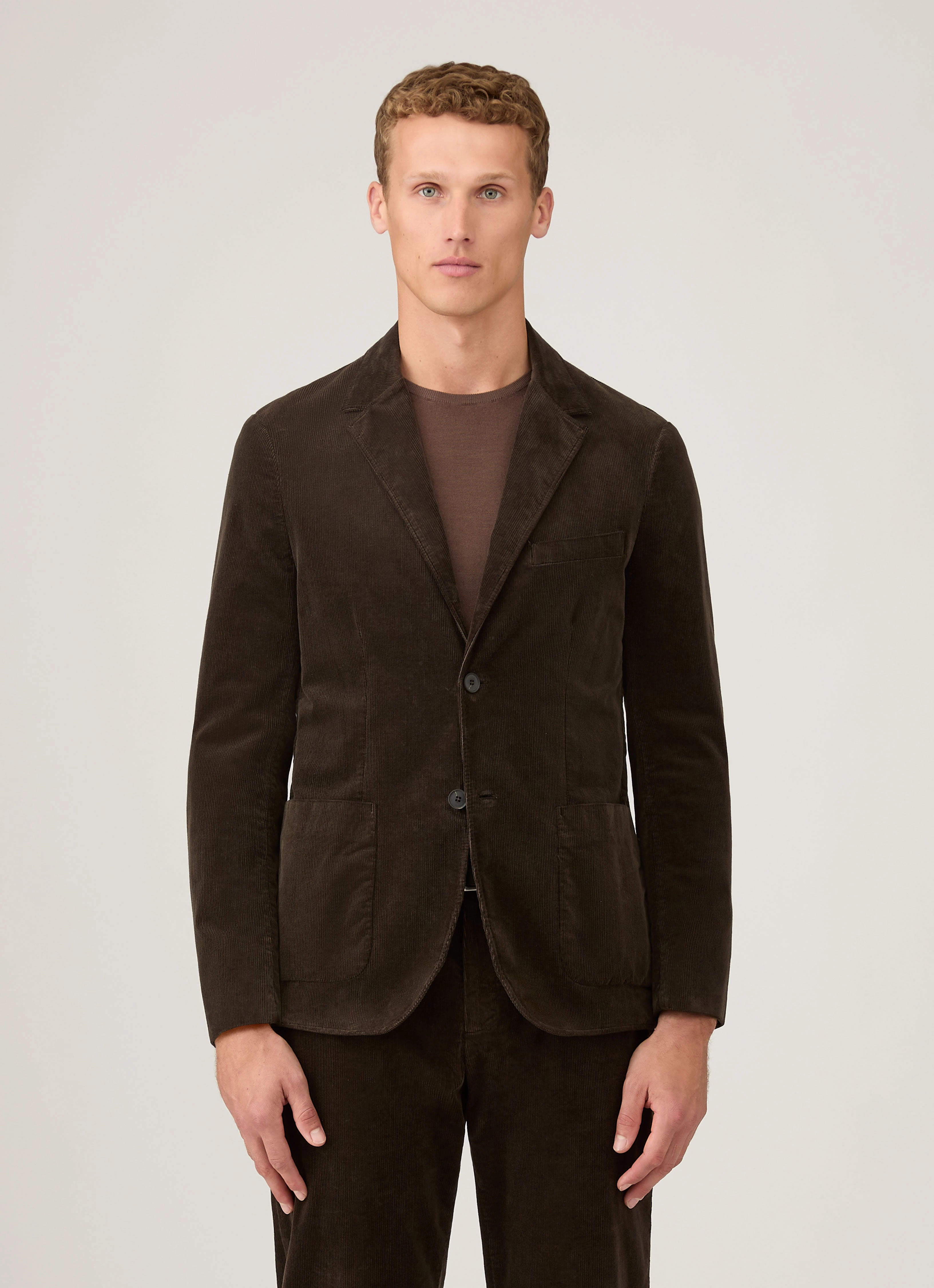 Insulated Thinsulate Men's Corduroy Blazer in Coffee