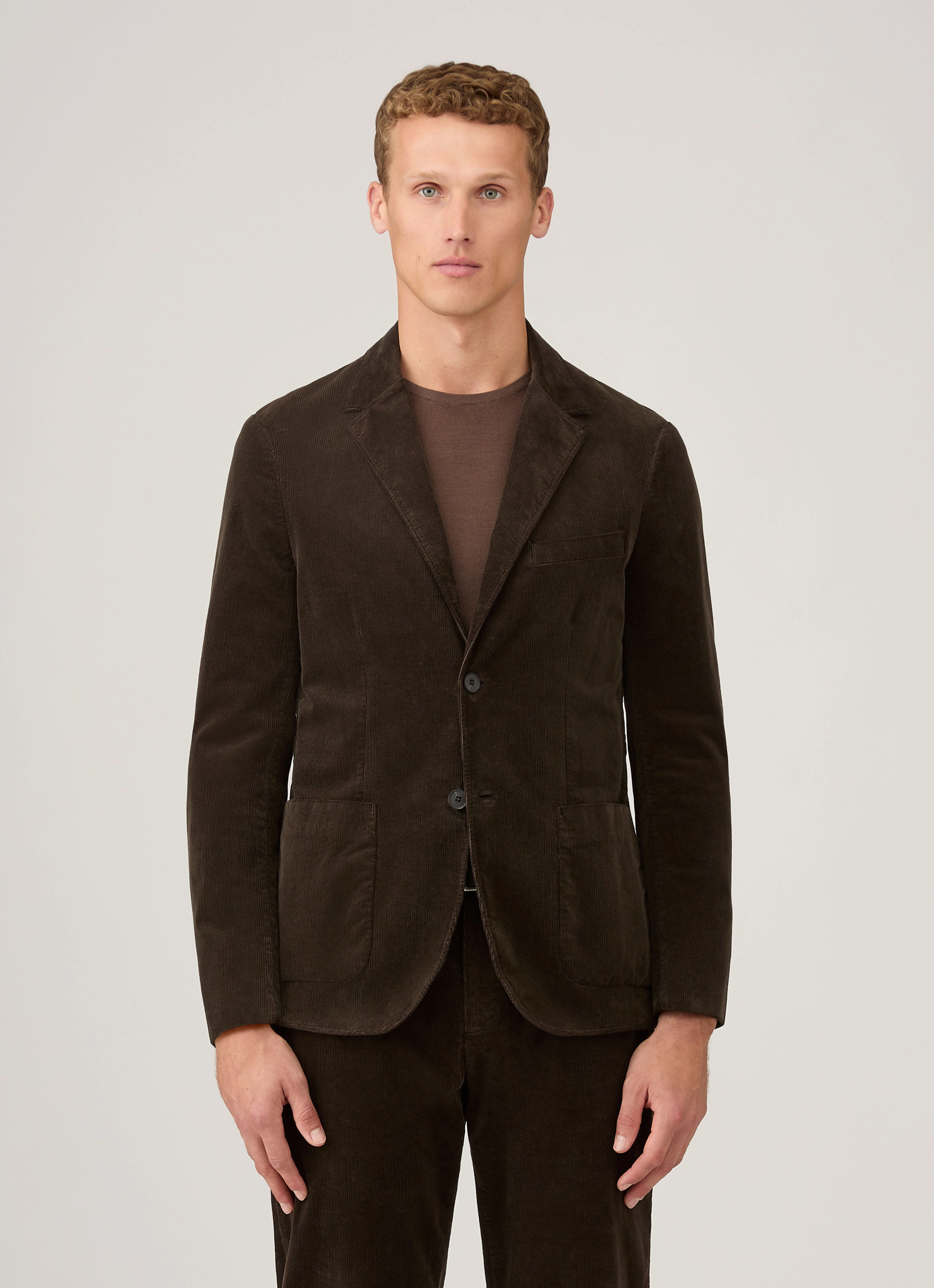 Insulated Thinsulate Men's Corduroy Blazer in Coffee