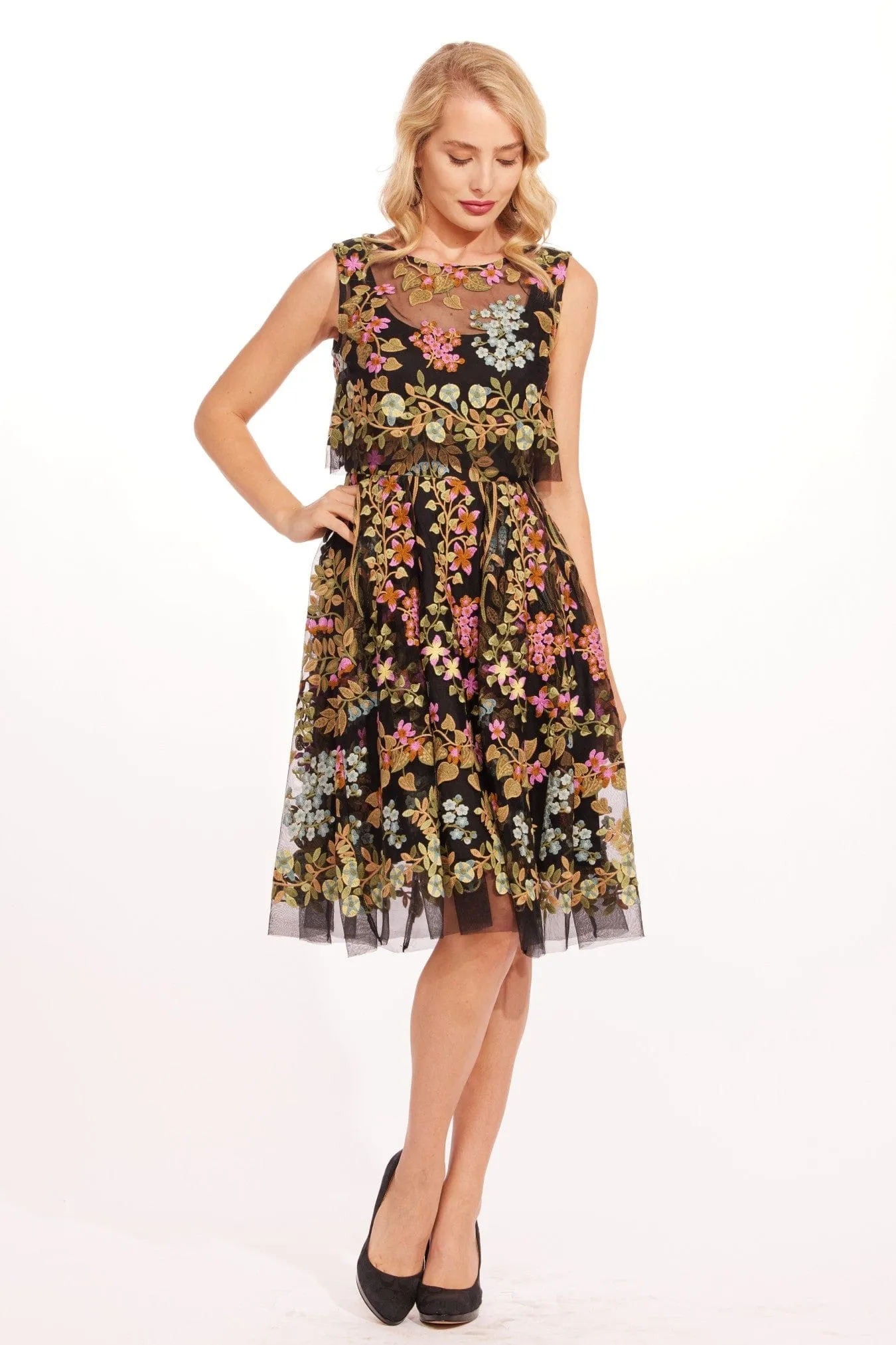 Inverted Pleat Baba Dress - Perfect Bloom