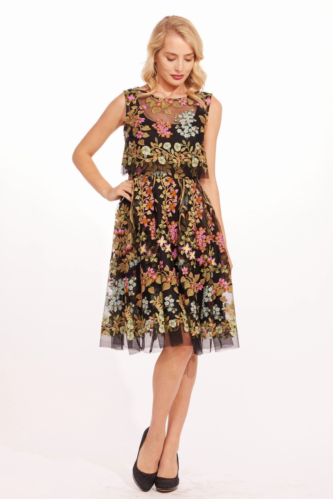 Inverted Pleat Baba Dress - Perfect Bloom