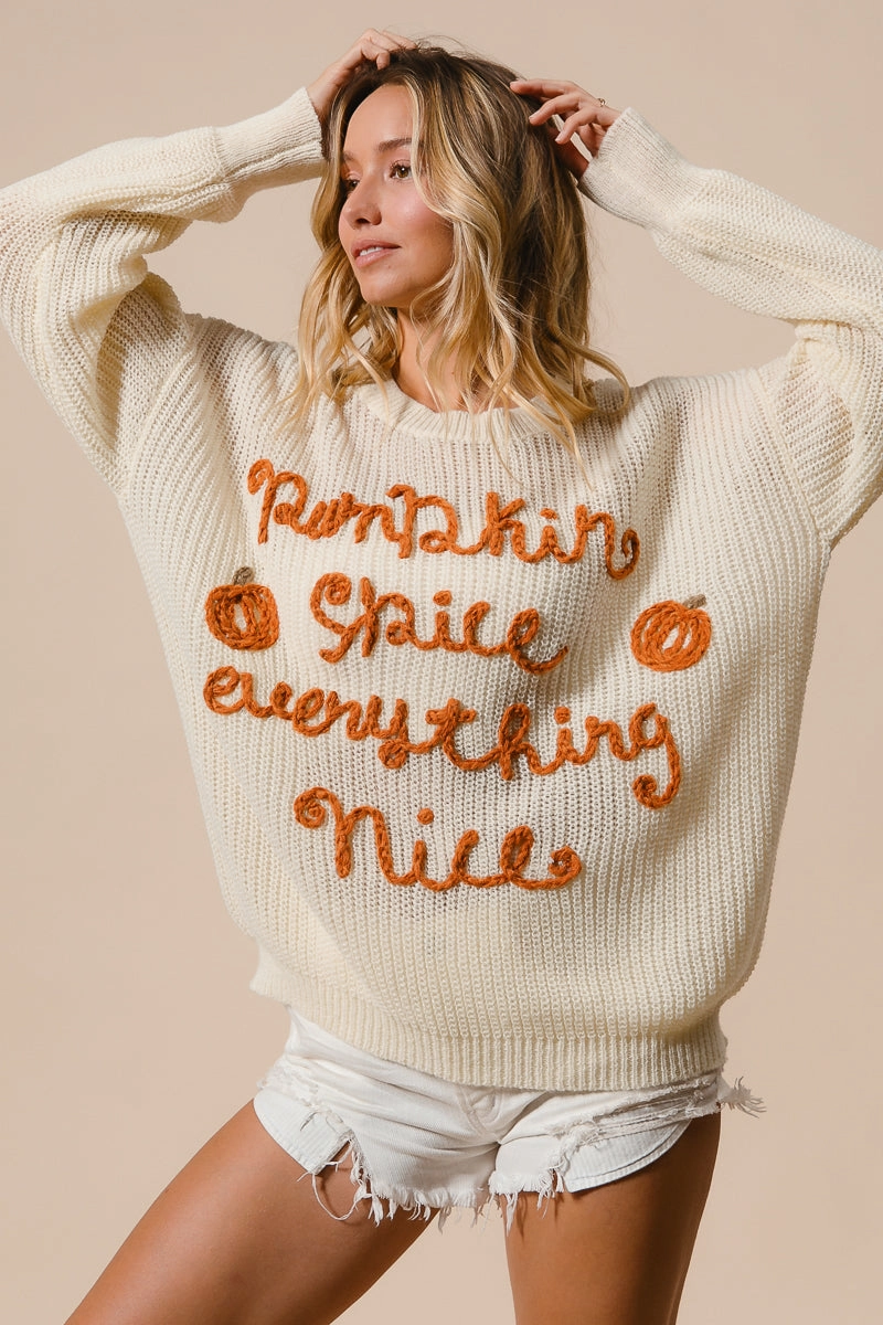 Durable Utility Freedom Move IP8254G-08 | PUMPKIN LETTERING THANKSGIVING SWEATER
