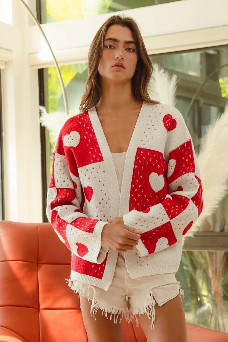 Minimal Outfit Perfect Proportion IT3327R-01 | VALENTINE LONG SLEEVE SWEATER CARDIGAN