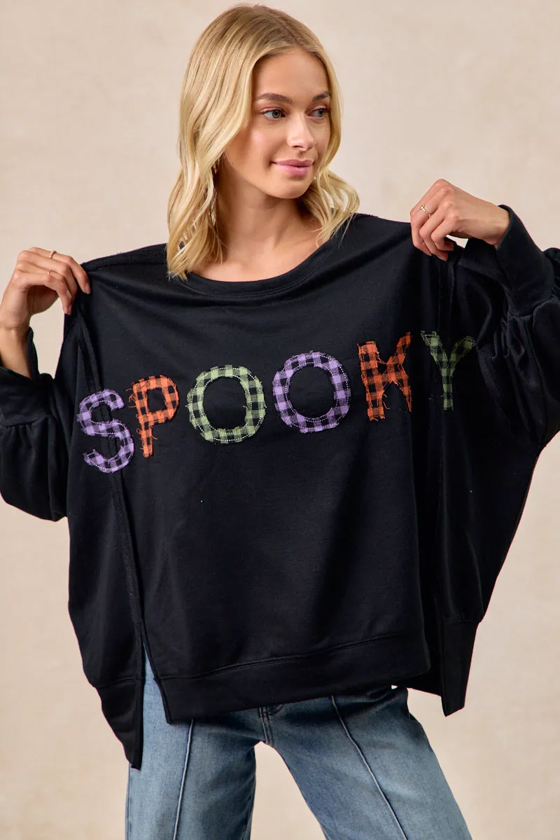 IT3426S-24 | HALLOWEEN THEME SPOOKY LETTER TOP Crisp Air Piece