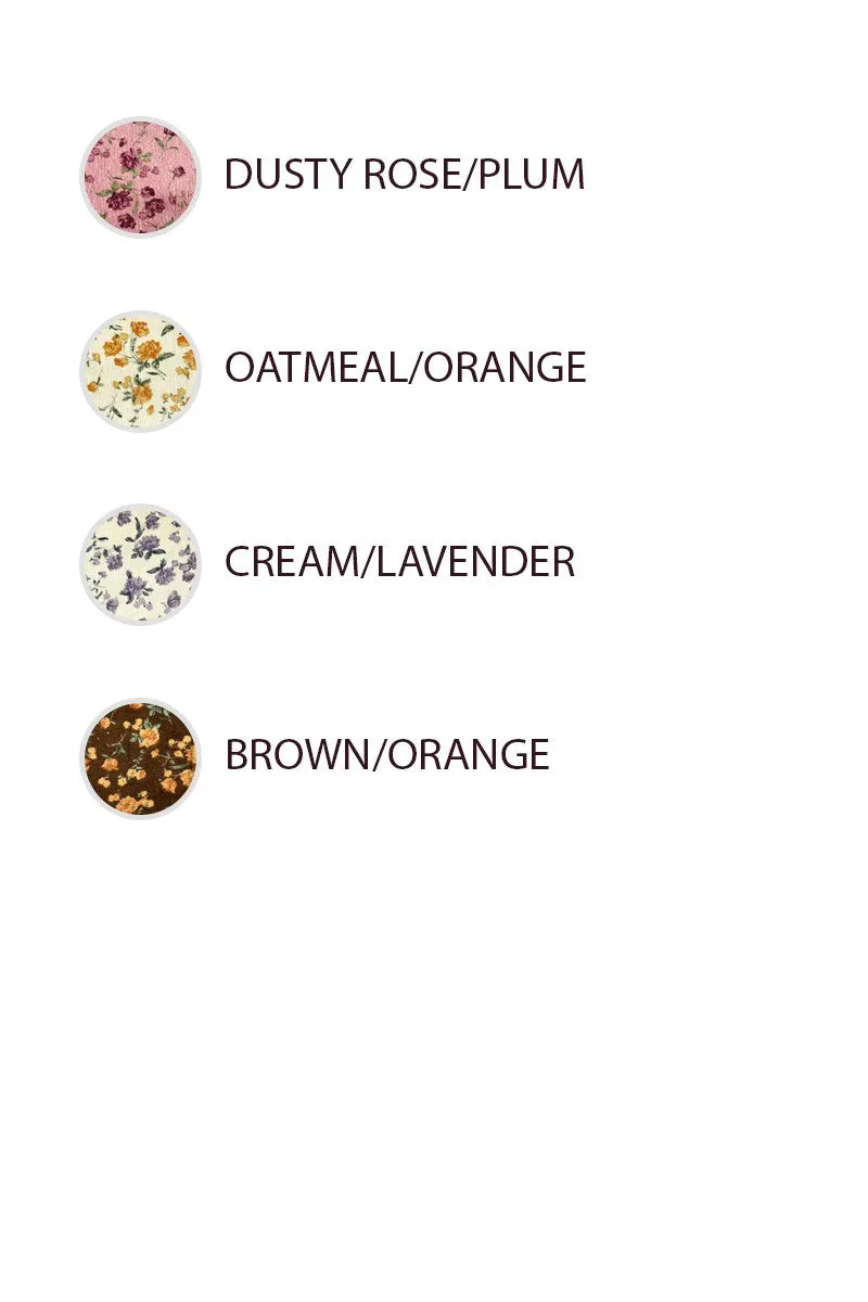 IT4360G-02 | FLORAL PRINTED CORDUROY EXAGGERATED SHOULDER SLEEVES TOP clean design