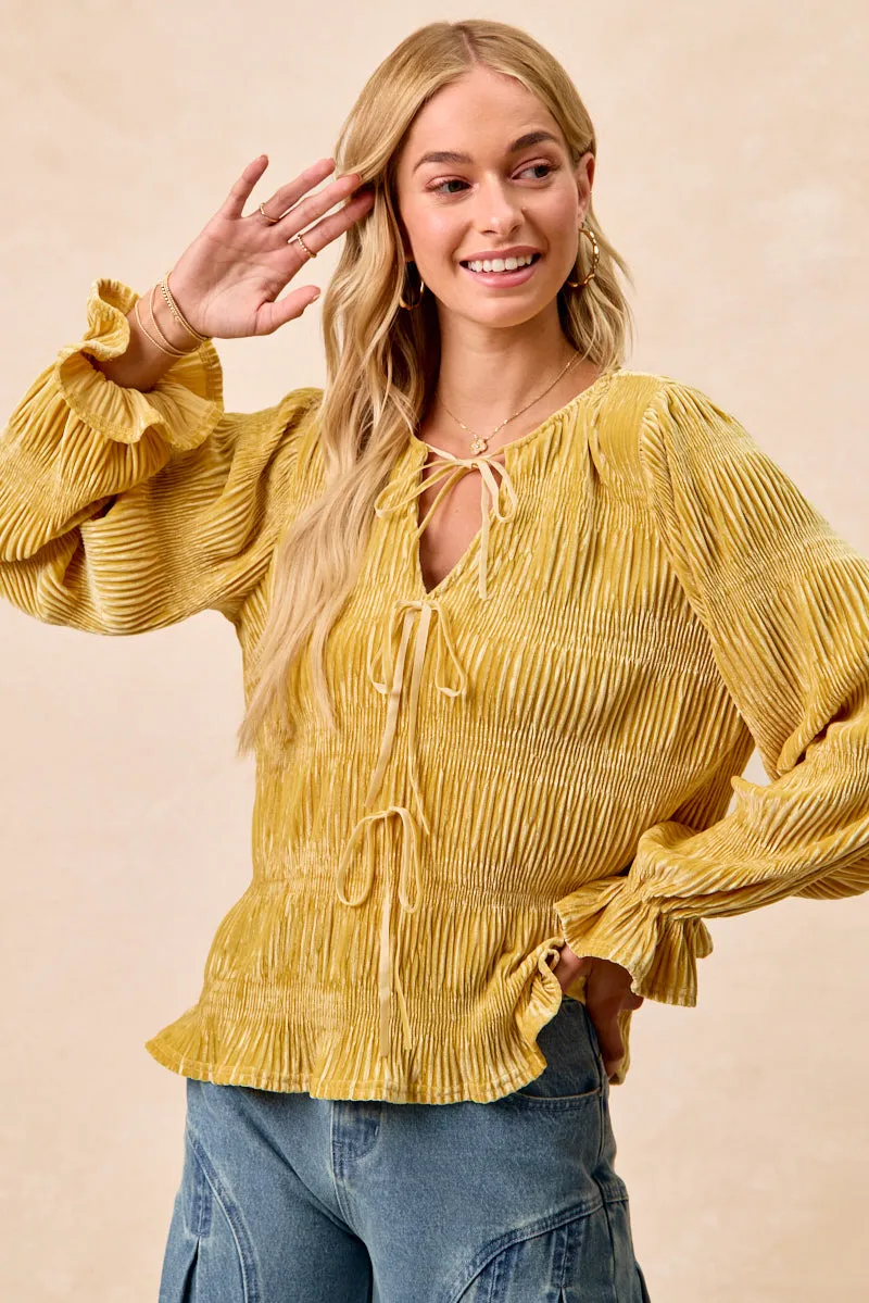 Polished Look clean design IT4450H-06 | CHRISTMAS THEME VELVET BOW TIED TOP WITH NECK DROP