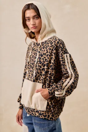 Quick Wash IT4472G-02P | WAFFLE THERMAL AND LEOPARD MIX AND MATCH HOODIE