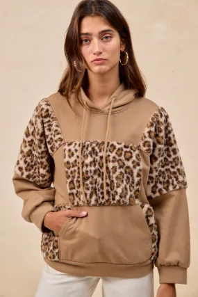 IT4539K-01 | FRENCH TERRY MIX AND MATCH LEOPARD SWEATSHIRTS TOP Statement Piece