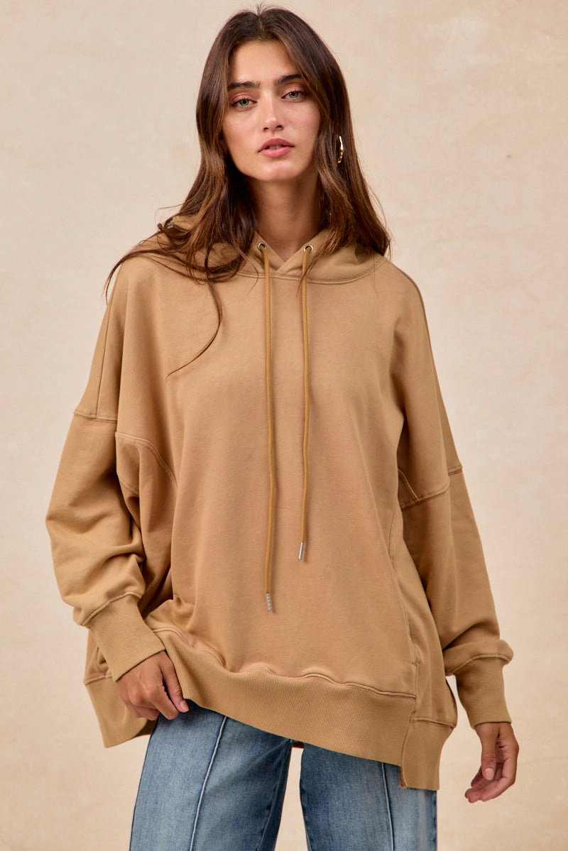 Eco-Friendly Material Elastic waist IT4609G-02 | WASHED FRENCH TERRY OVERSIZED HOODIE