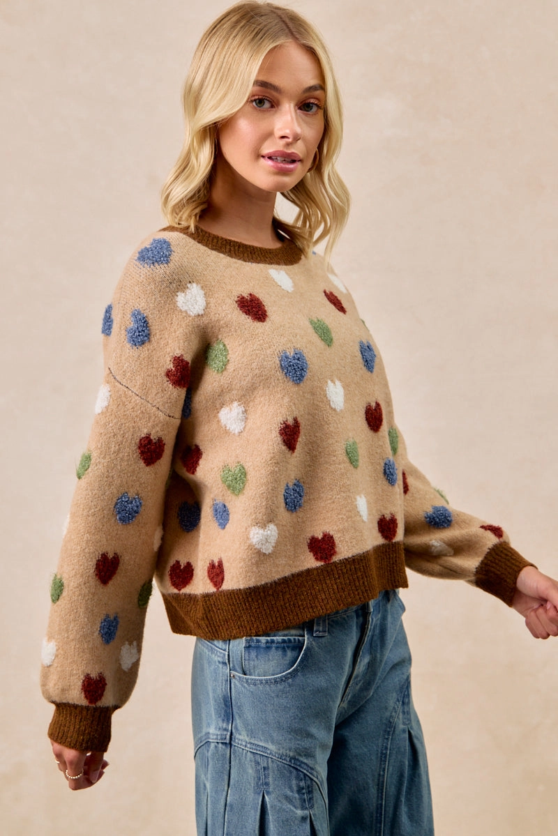 IT4720-01 | HERAT PATTERNED COZY SWEATER TOP Sleek Design