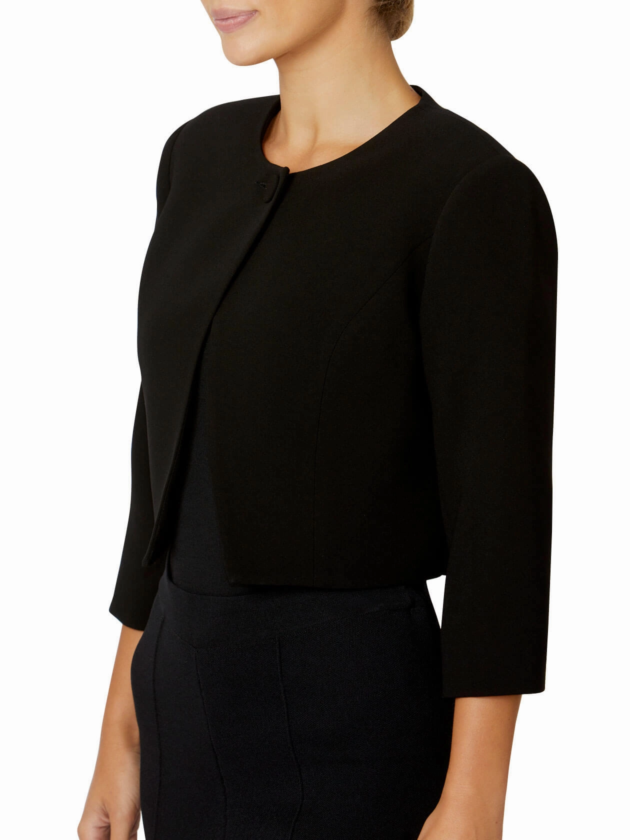 Jackie Black Single Button Jacket Sharp Style
