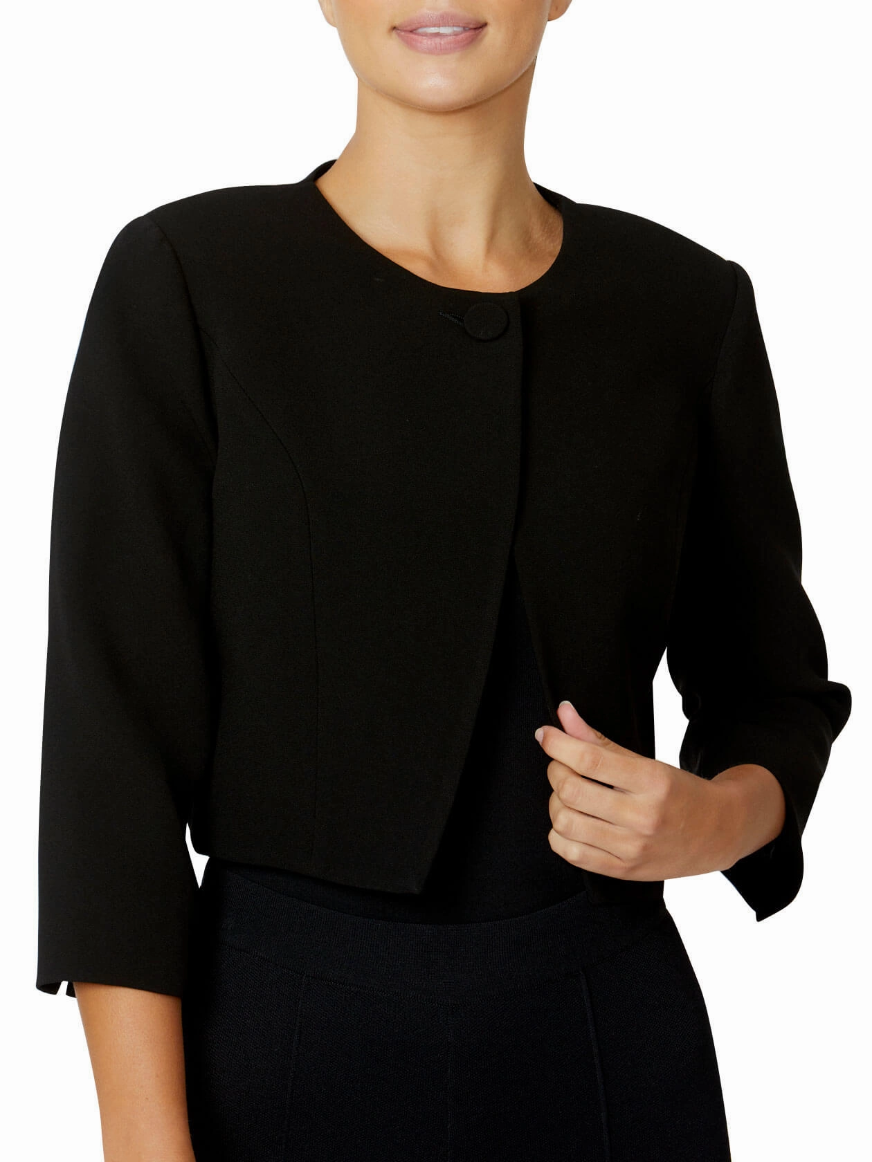 Jackie Black Single Button Jacket Sharp Style