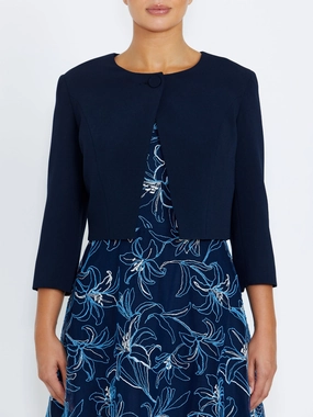 Outerwear Collection Jackie Navy Single Button Jacket