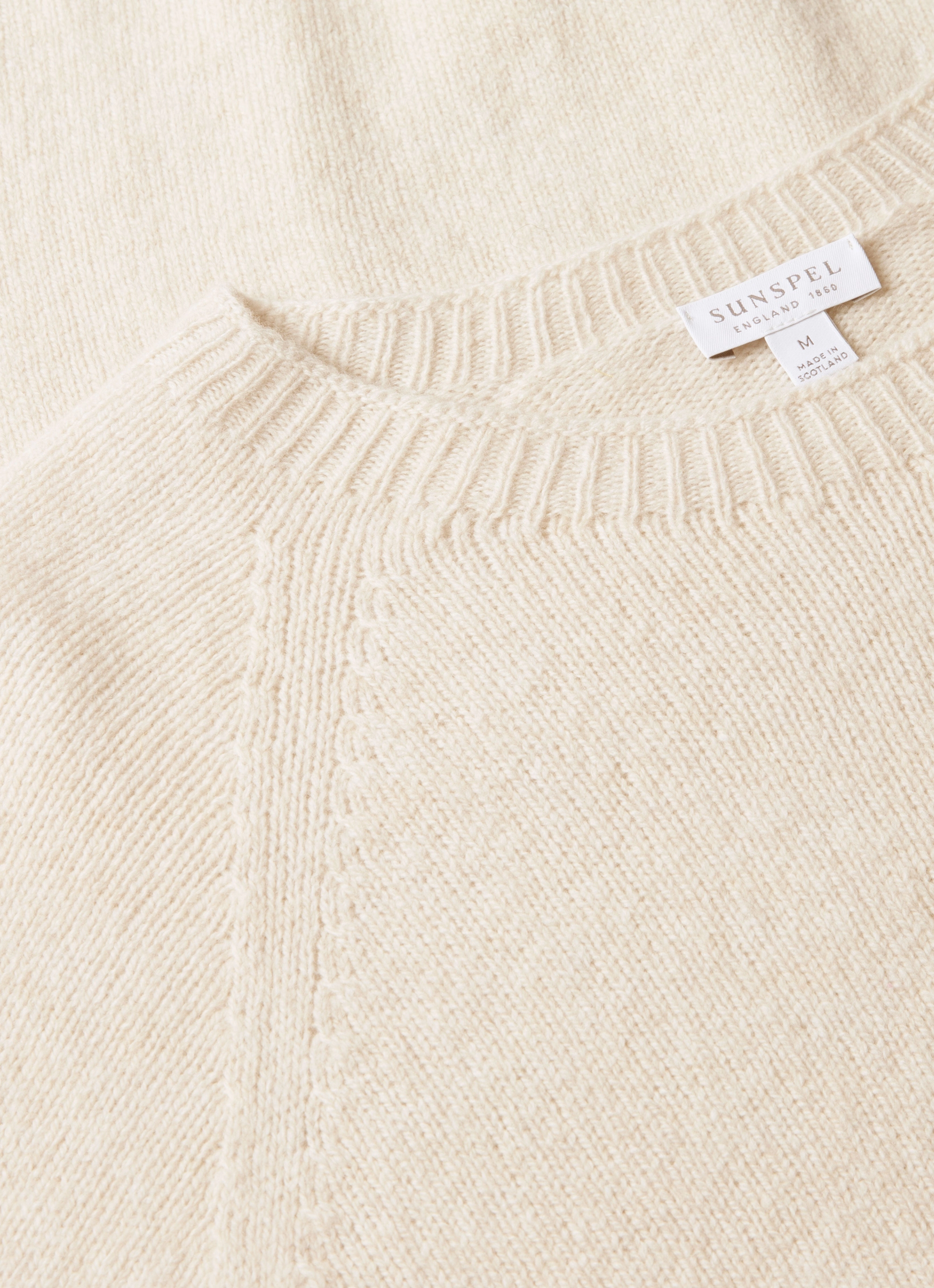 Korean Trendy Men's Lambswool Crew Neck Jumper in Oatmeal Melange