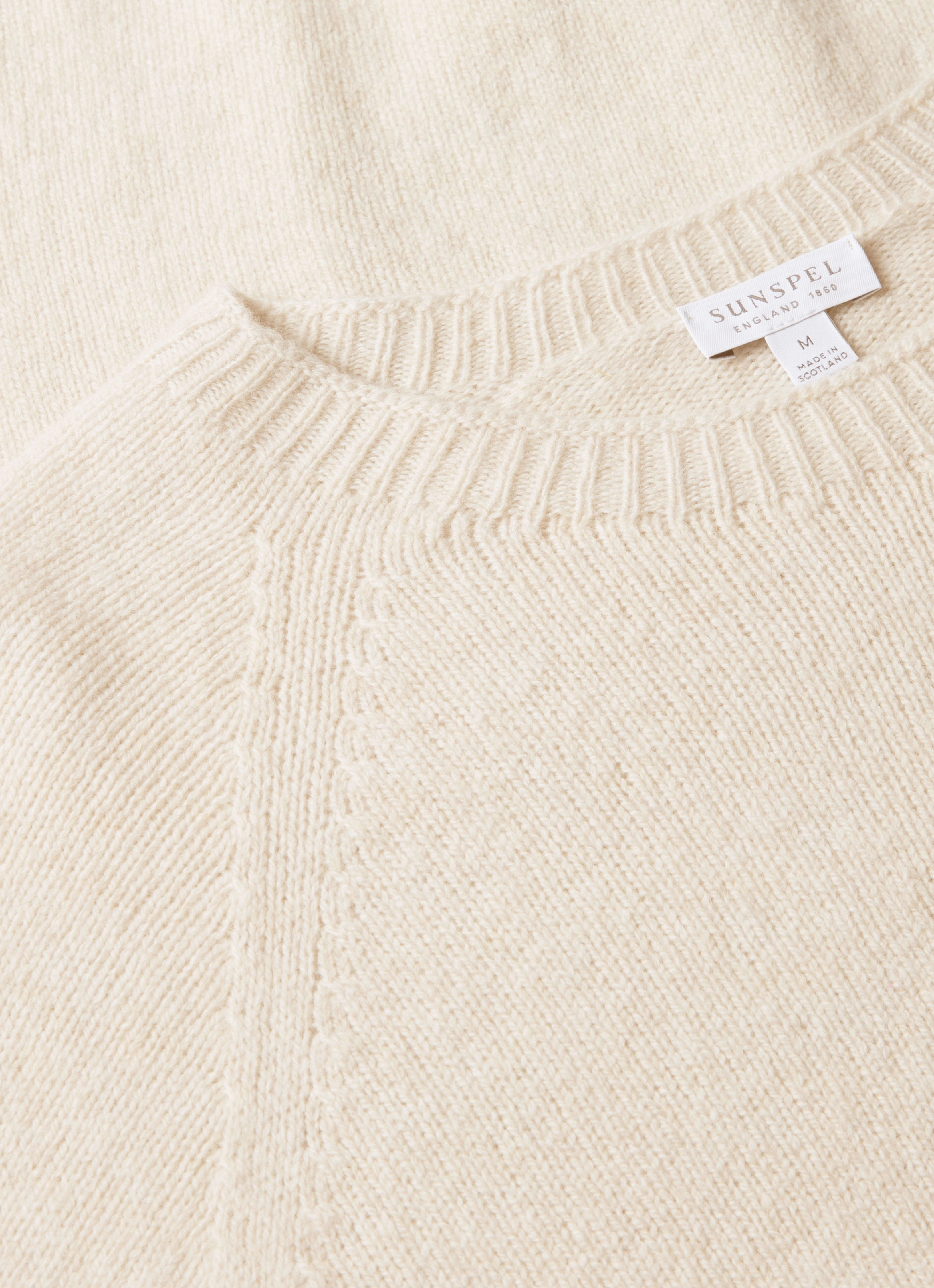Korean Trendy Men's Lambswool Crew Neck Jumper in Oatmeal Melange