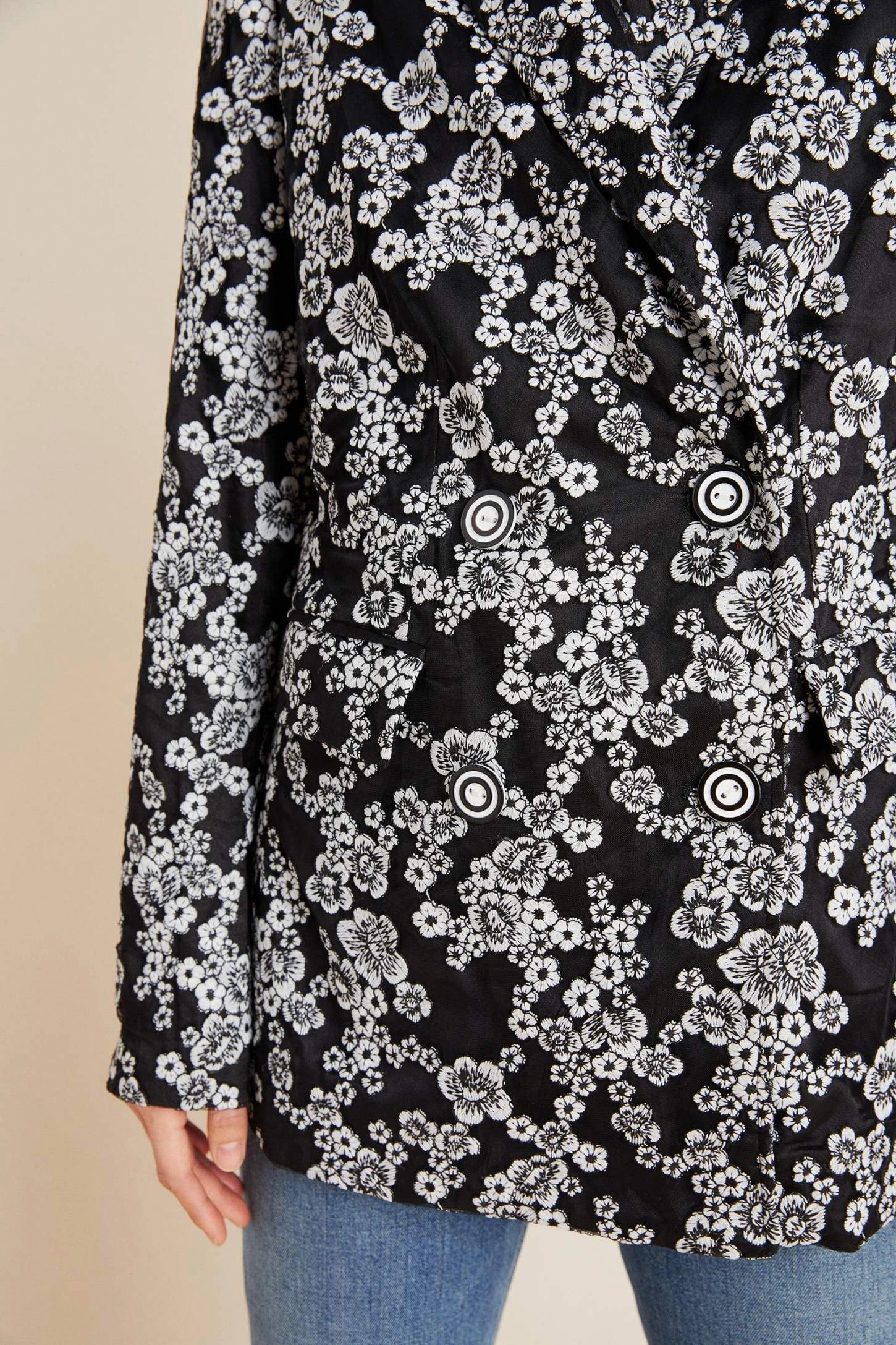 Kylie Floral Blazer wine party