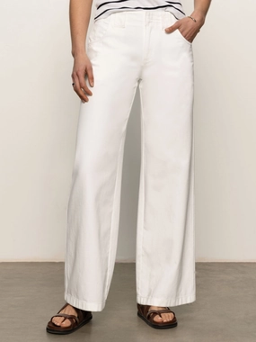 Arden Wide Leg Jeans Brilliant White Retro Style Active Wear