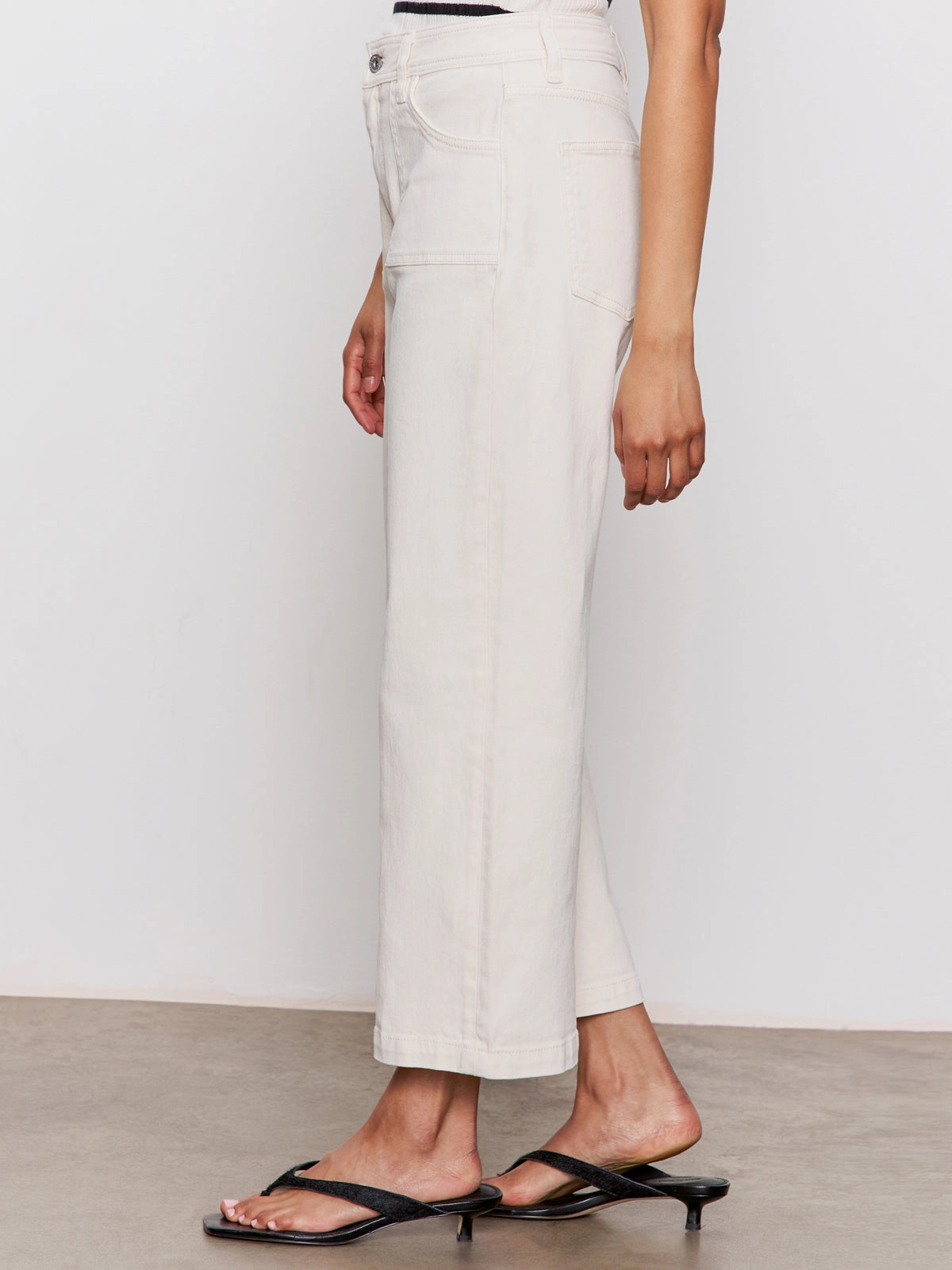 League Crop Jeans Light Oat Affordable